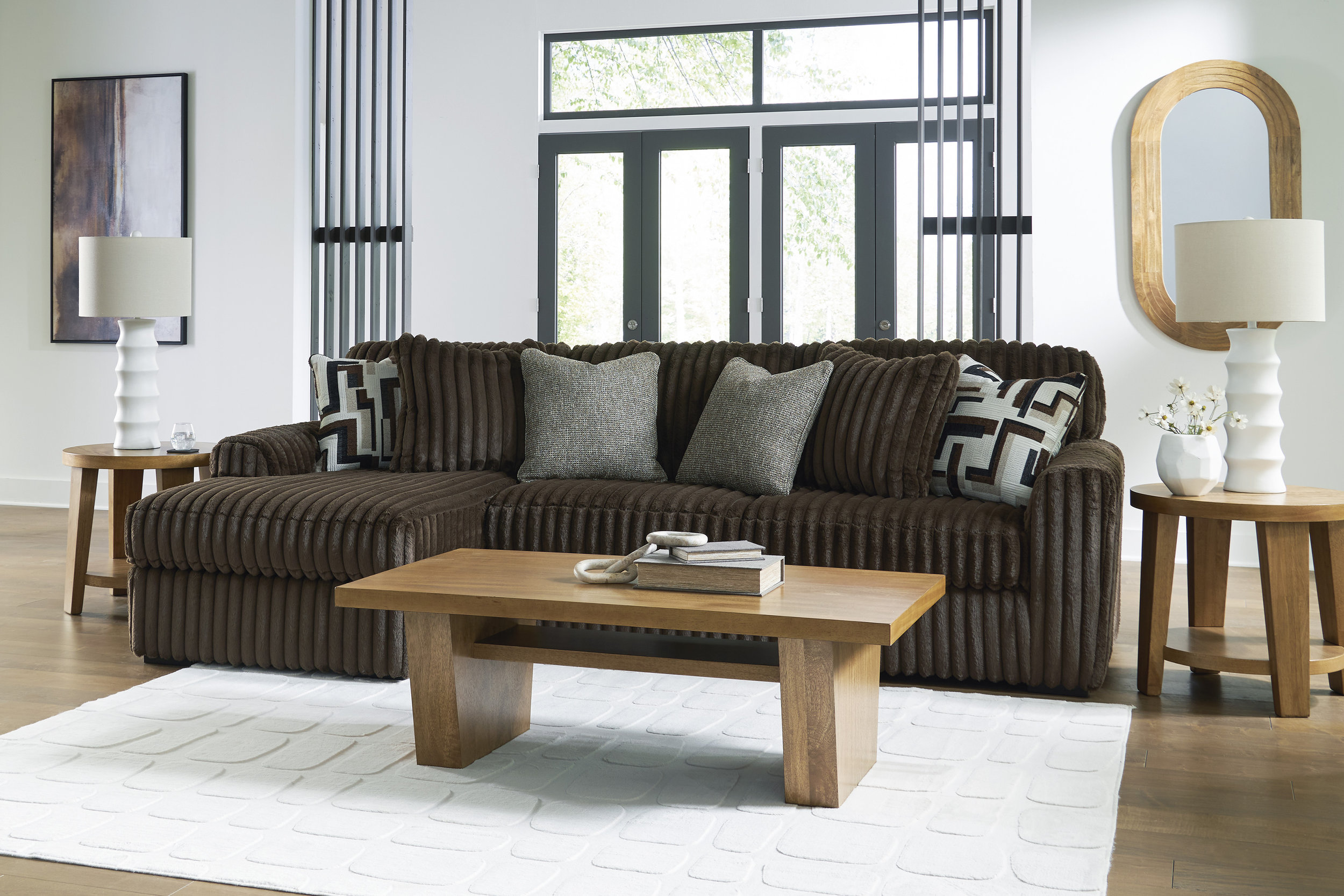 Midnight-Madness 2-Piece Polyester Sectional Sofa w/LAF Chaise