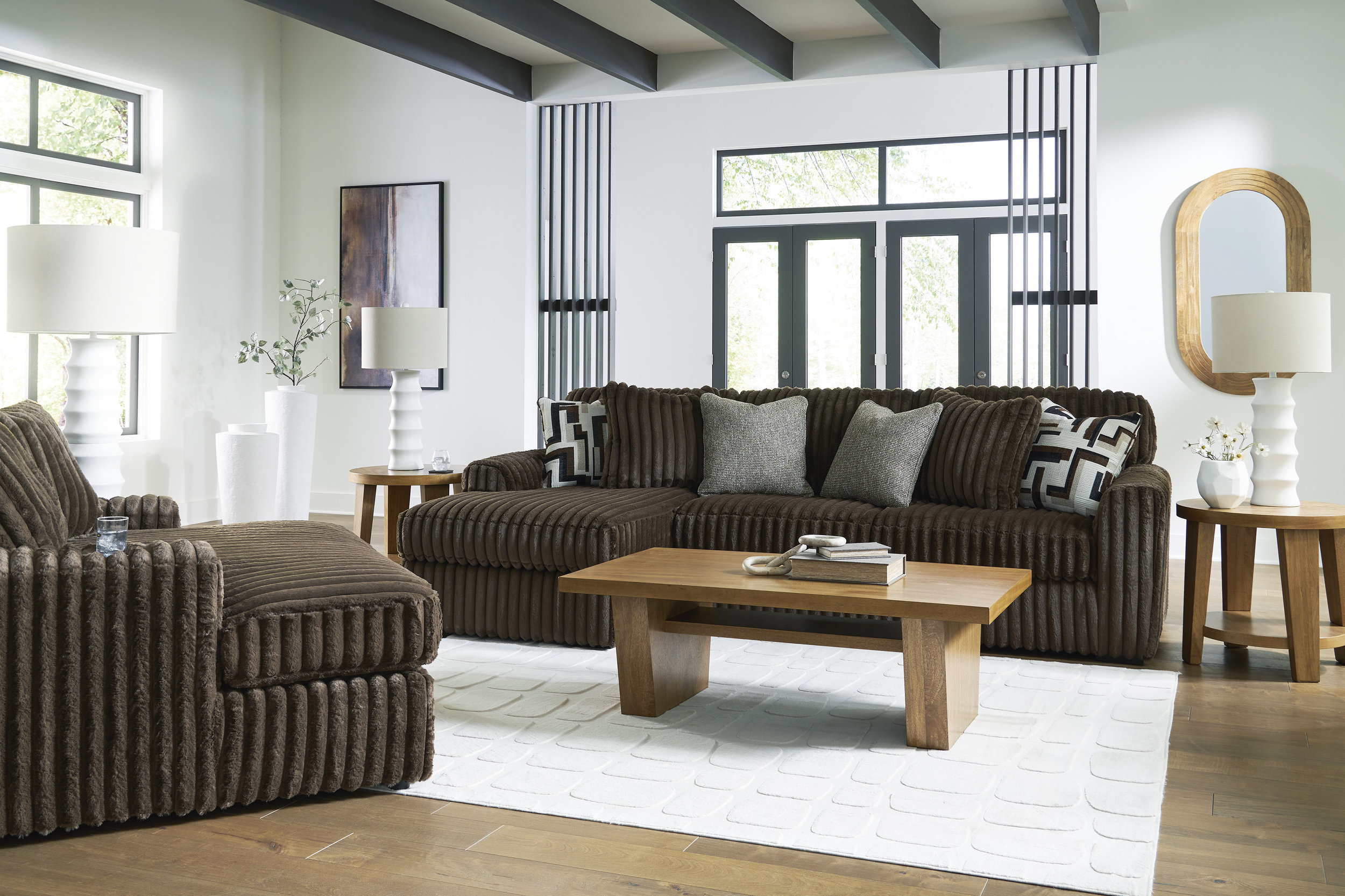 Midnight-Madness 2-Piece Polyester Sectional Sofa w/LAF Chaise
