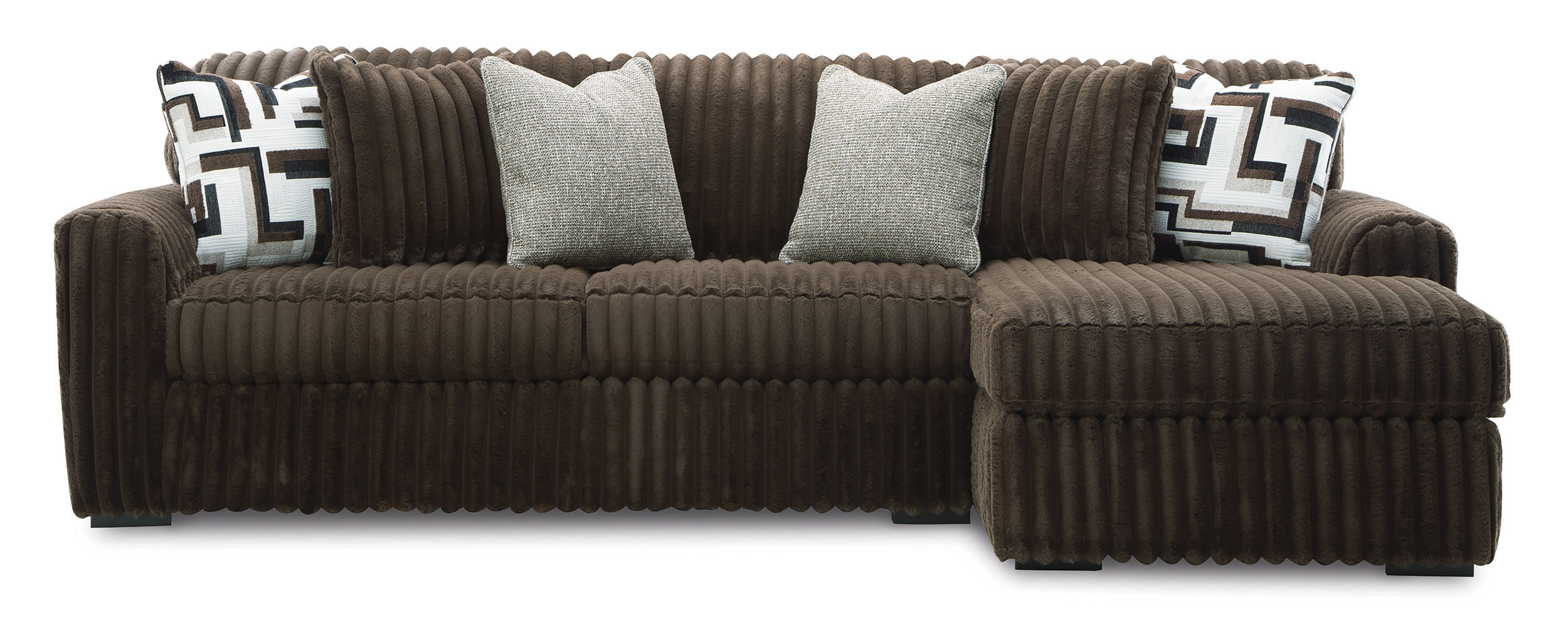 Midnight-Madness 2-Piece Polyester Sectional Sofa w/RAF Chaise