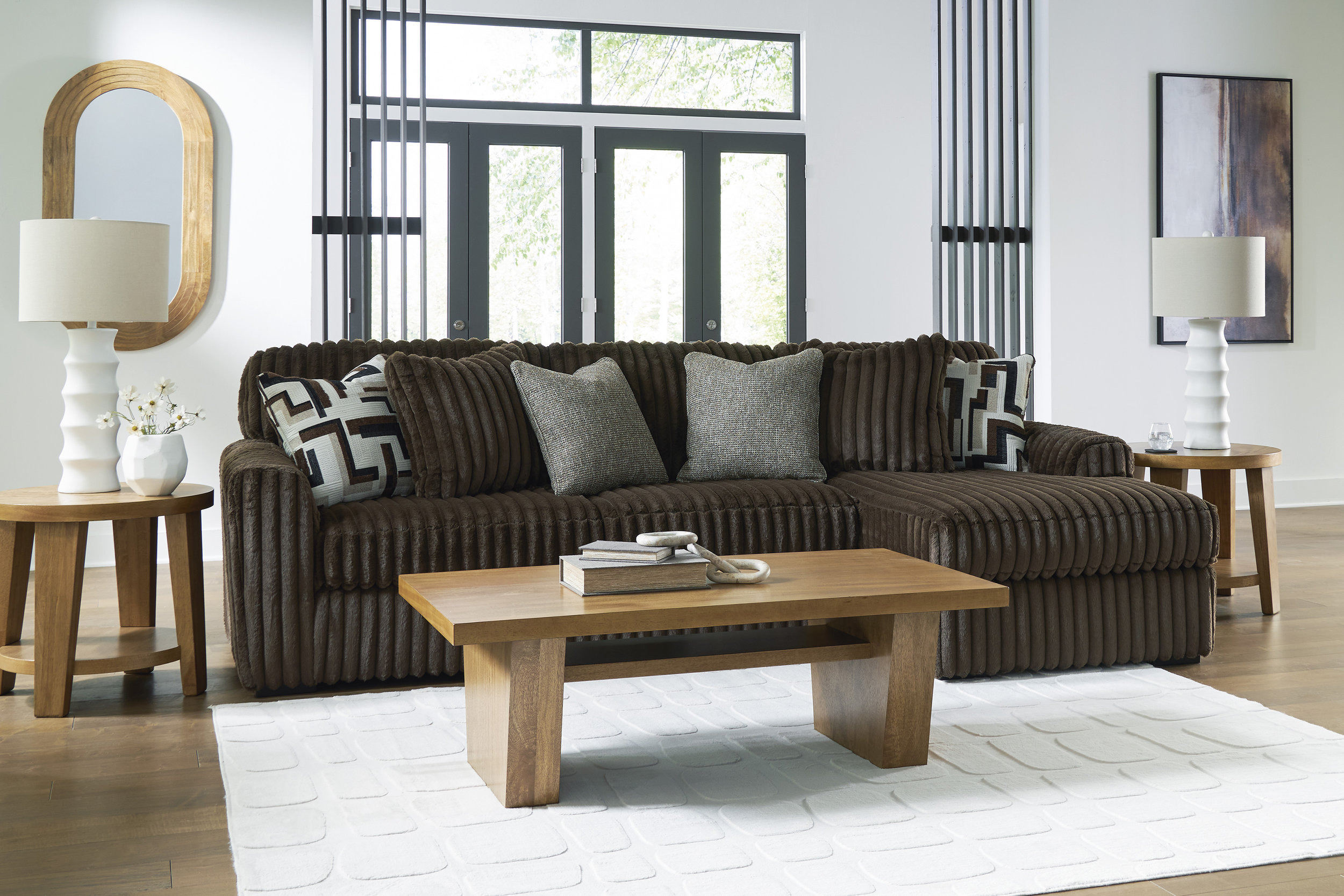 Midnight-Madness 2-Piece Polyester Sectional Sofa w/RAF Chaise