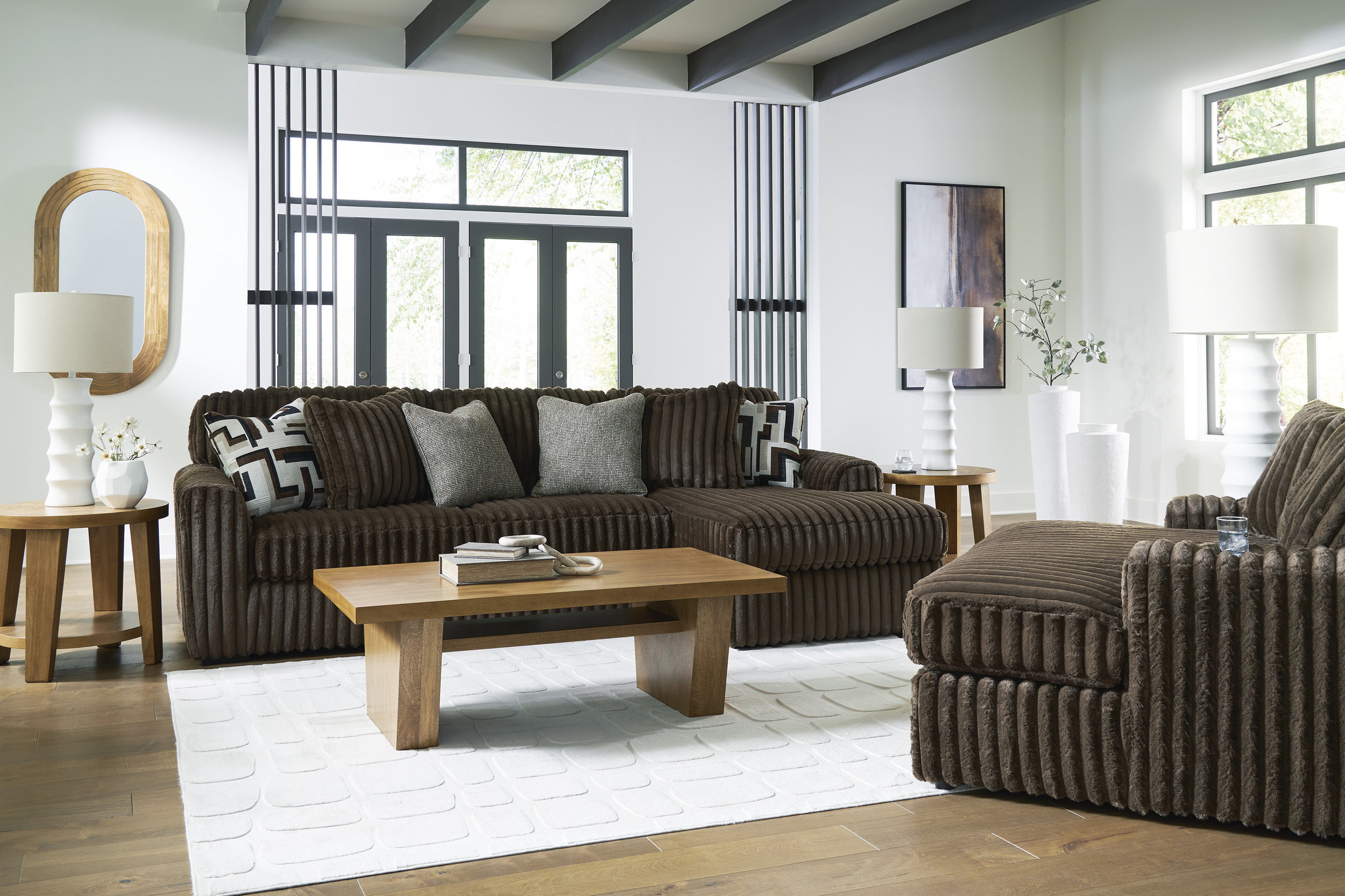 Midnight-Madness 2-Piece Polyester Sectional Sofa w/RAF Chaise