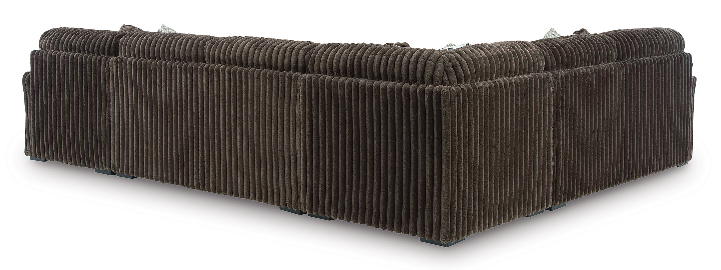 Midnight-Madness 4-Piece U-Shaped Polyester Sectional Sofa w/RAF Chaise