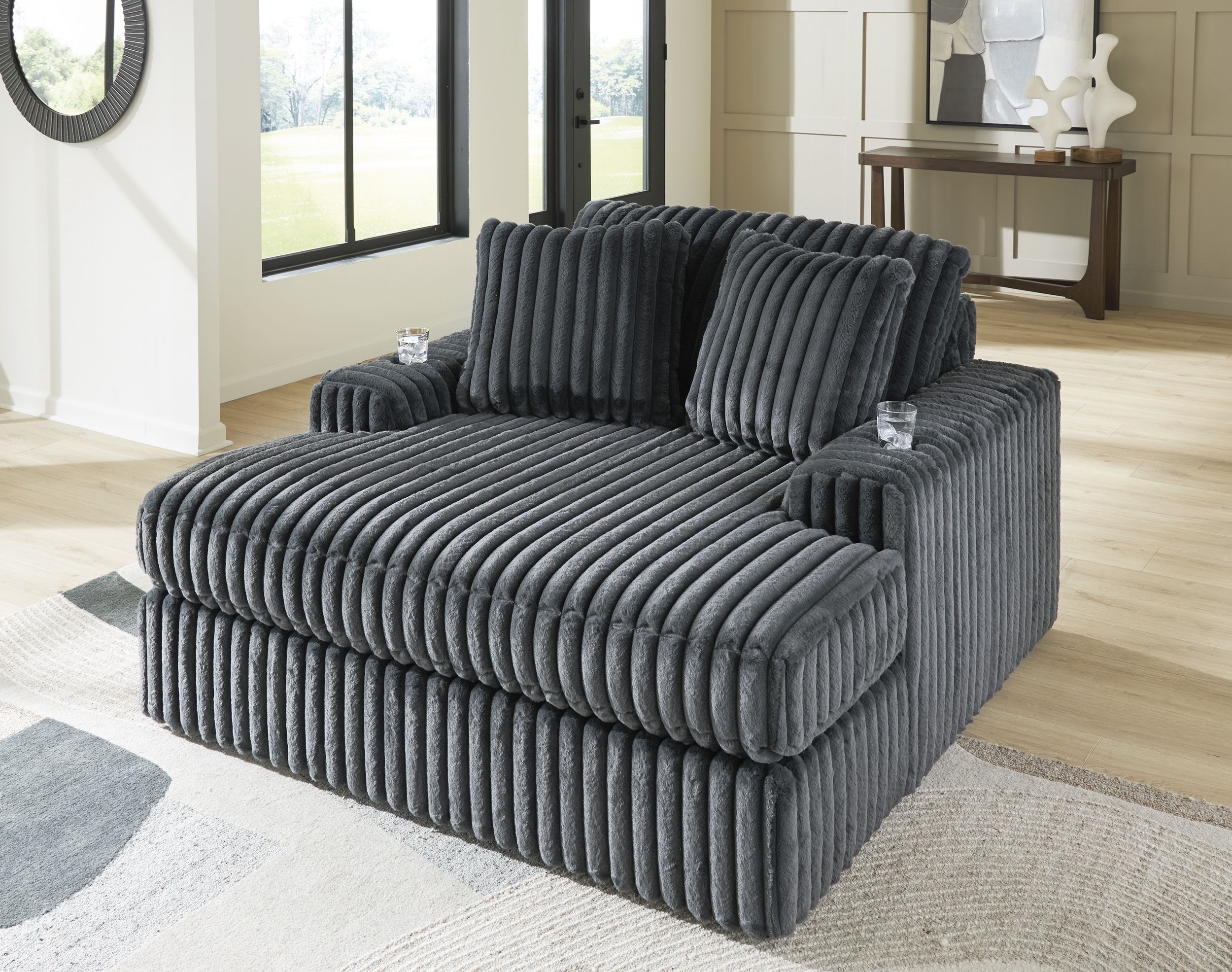 Midnight-Madness Polyester Oversized Chaise