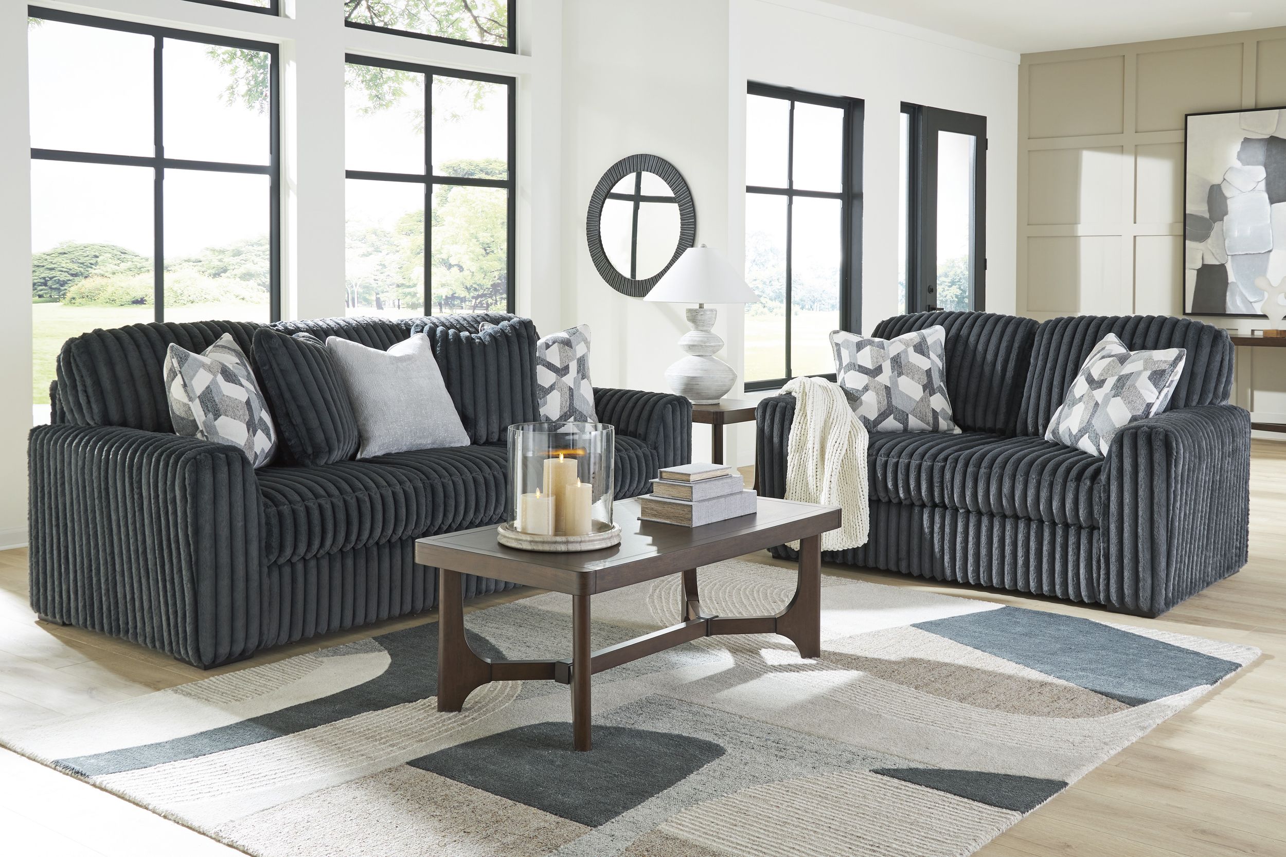 Midnight-Madness Polyester Living Room Set