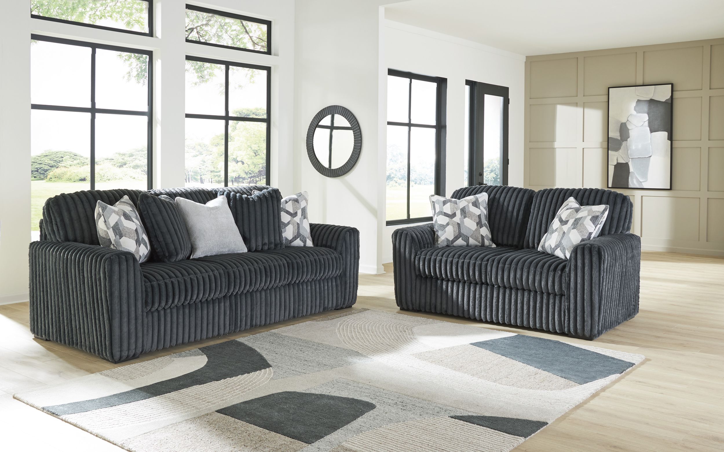 Midnight-Madness Polyester Living Room Set