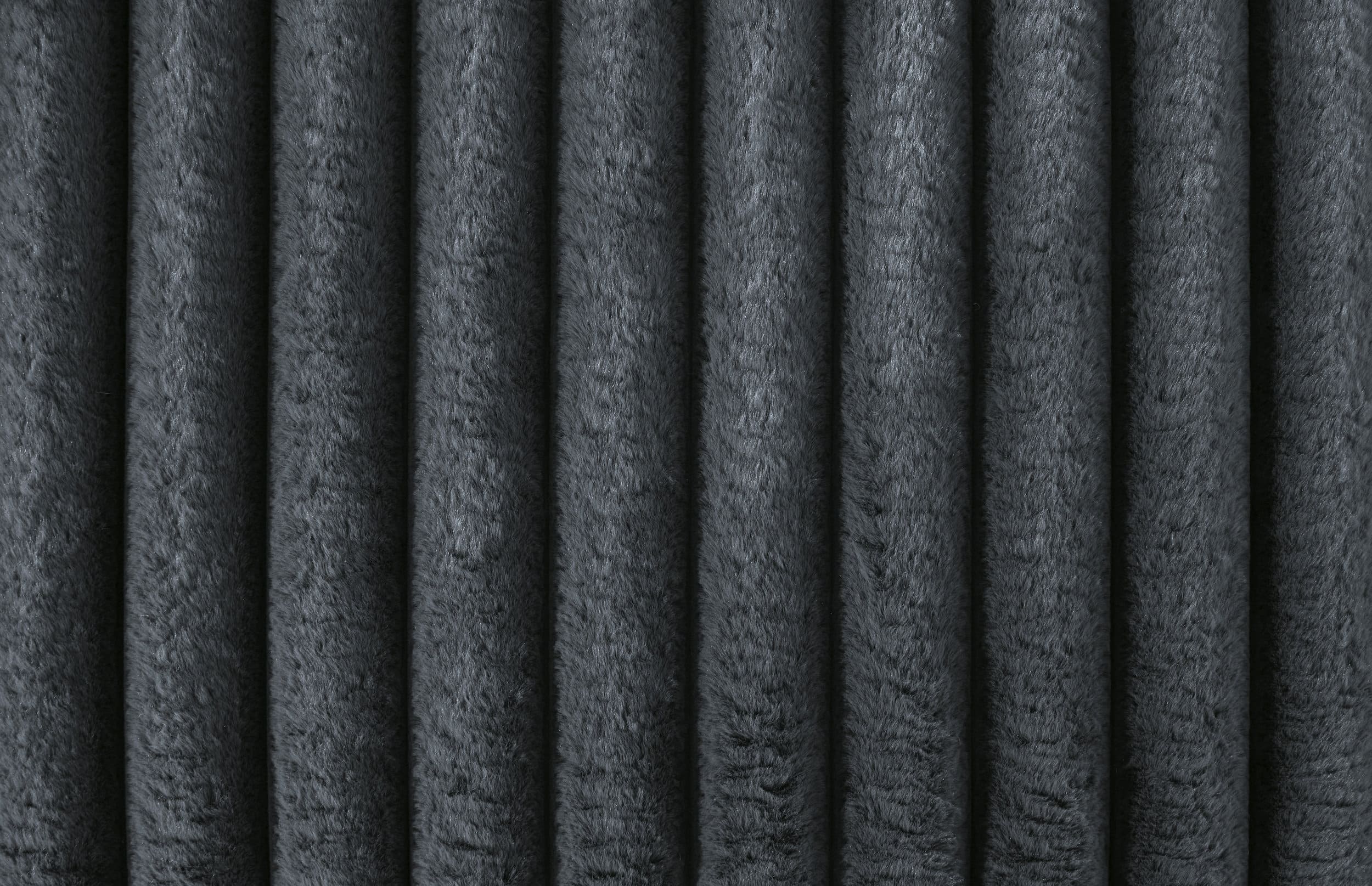 Midnight Madness 40" Square Oversized Ottoman - Gunmetal Dark Gray