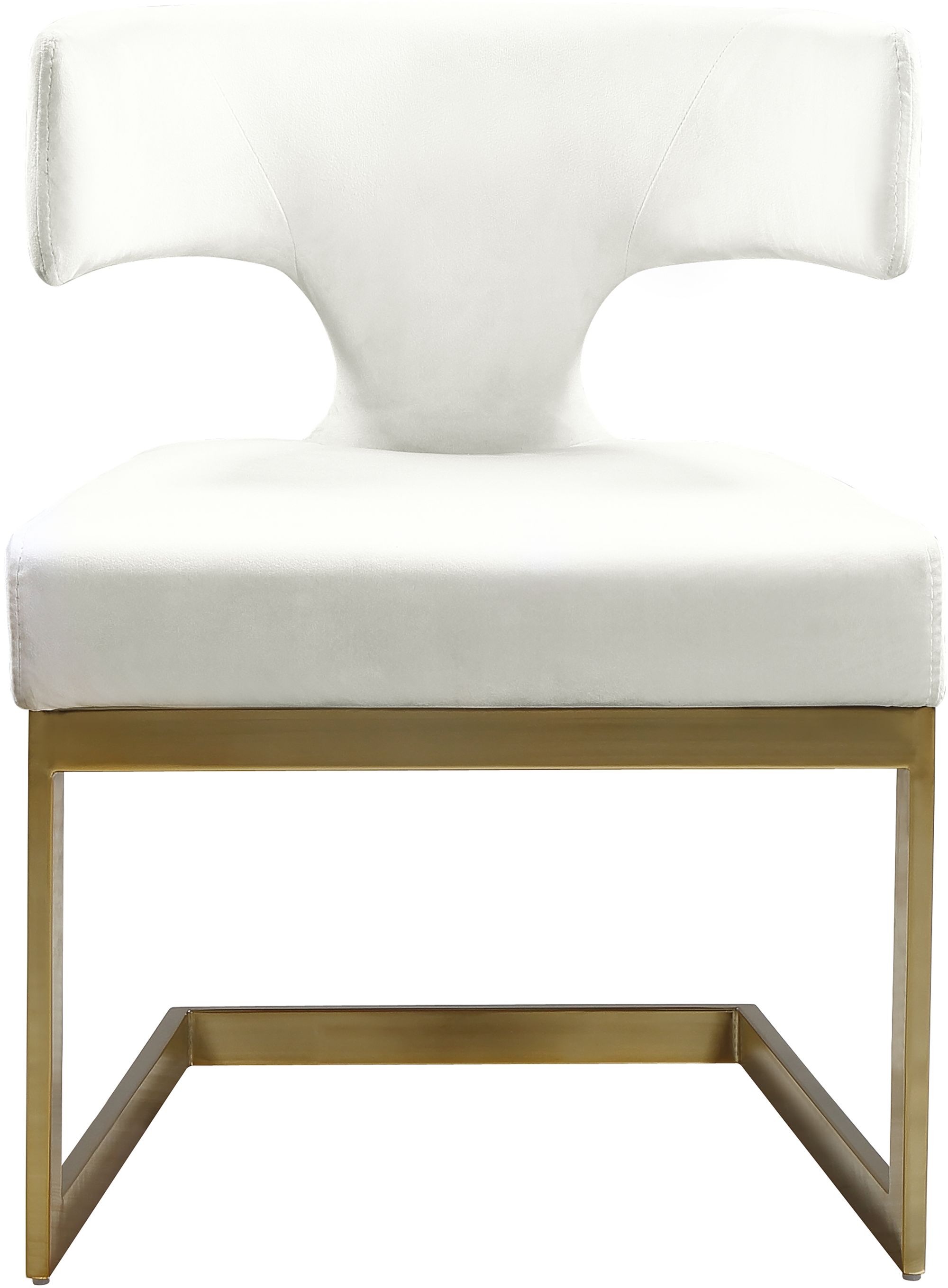 Alexandra Velvet Dining Chair with Gold Metal Base