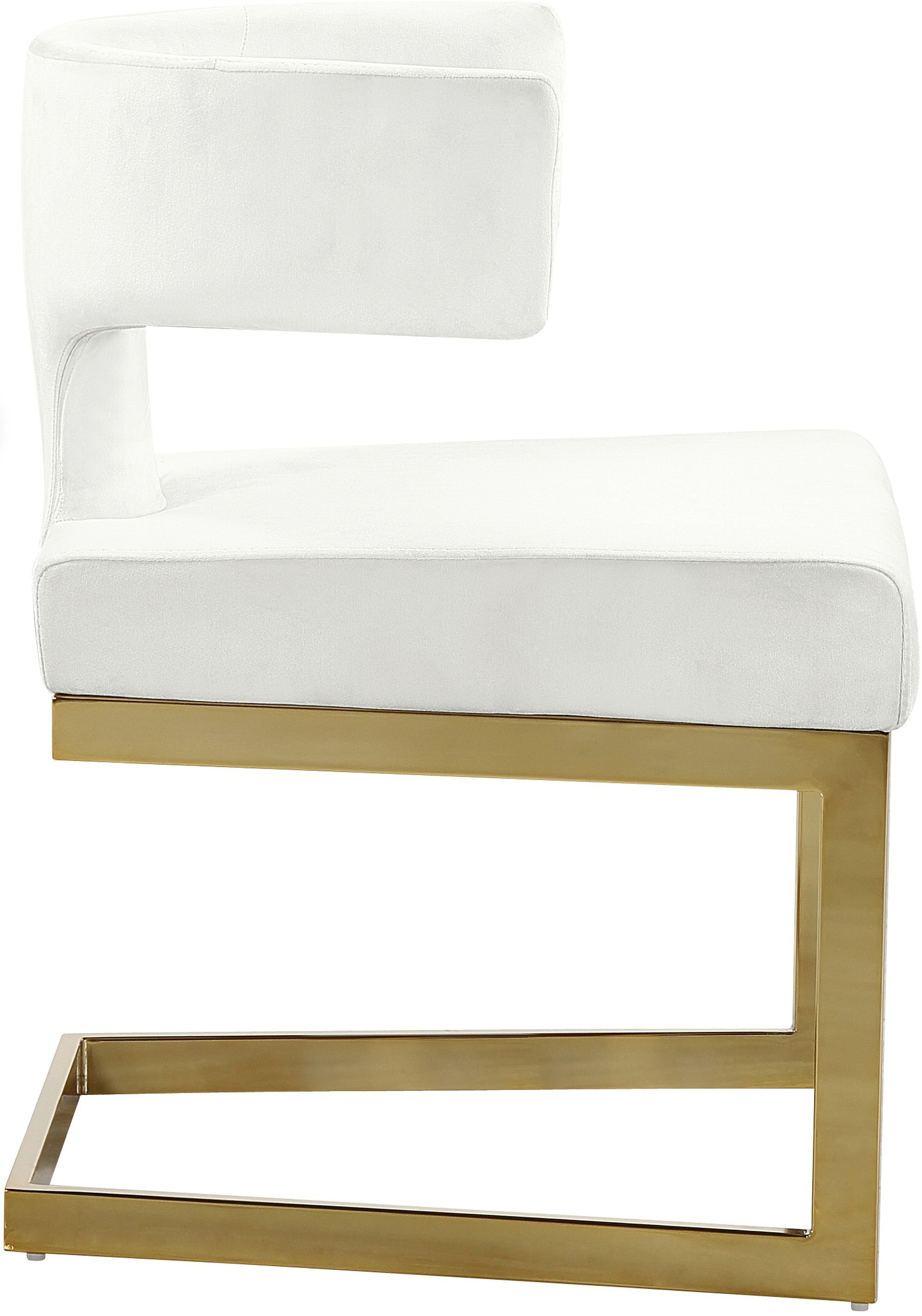 Alexandra Velvet Dining Chair with Gold Metal Base