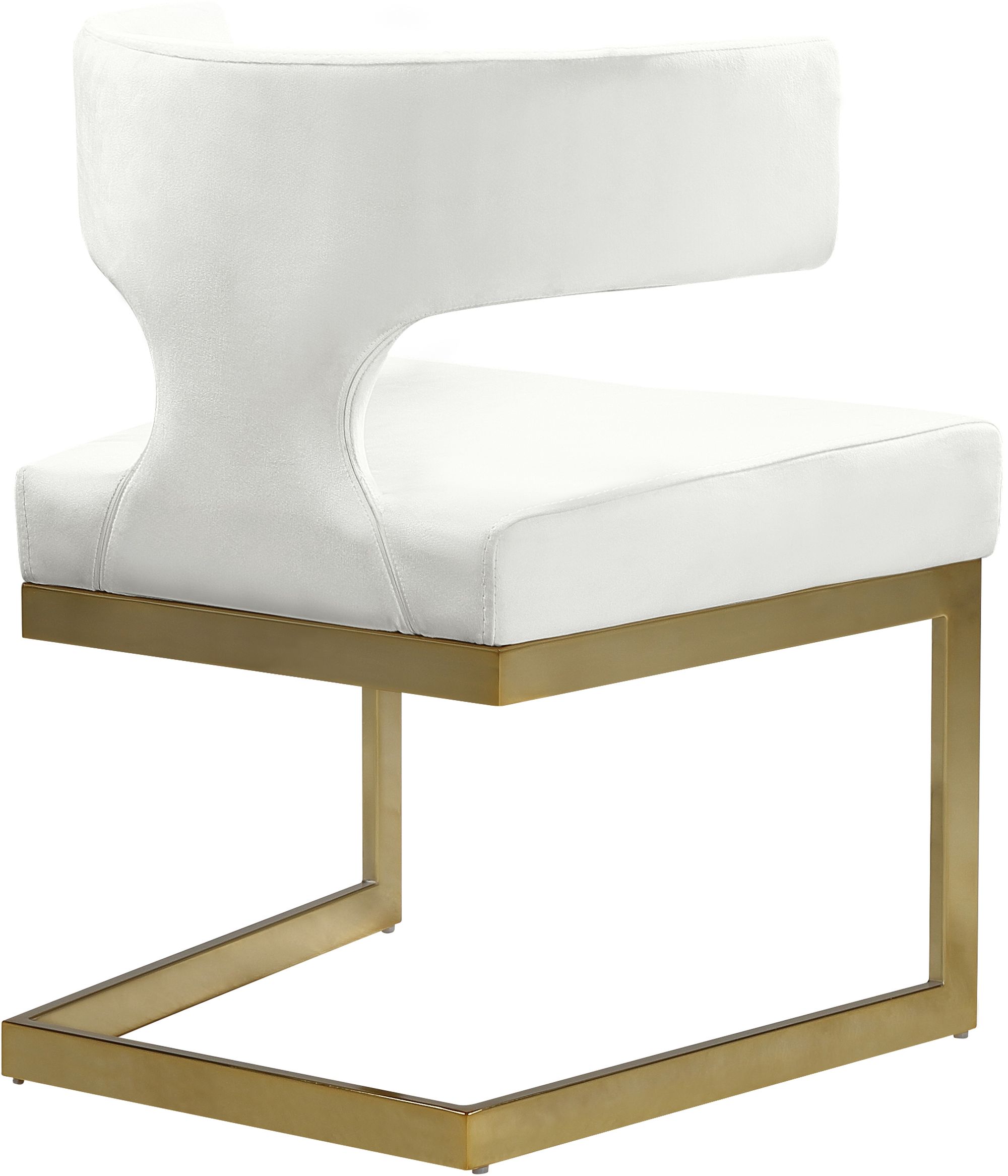 Alexandra Velvet Dining Chair with Gold Metal Base