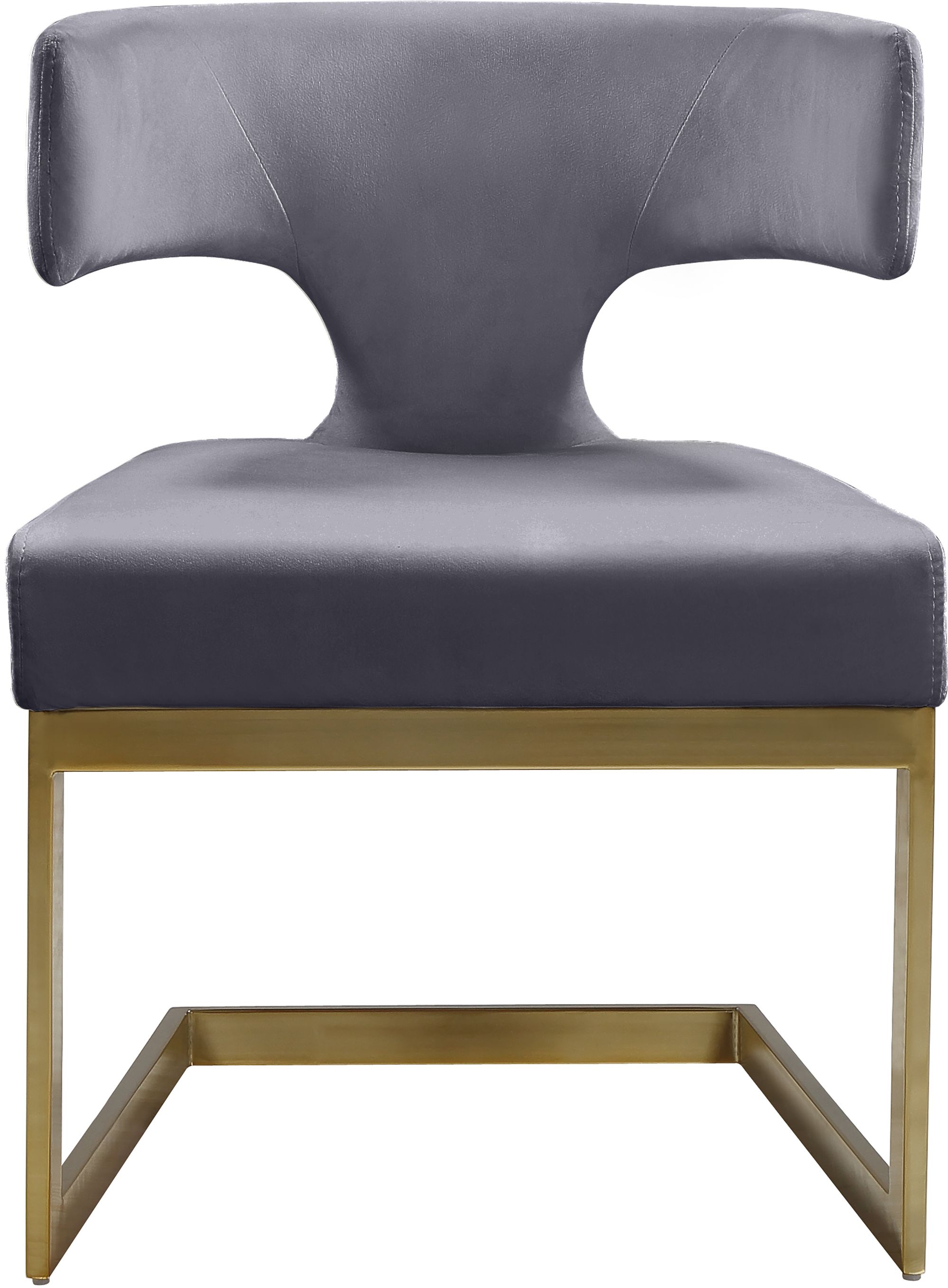 Alexandra Velvet Dining Chair with Gold Metal Base