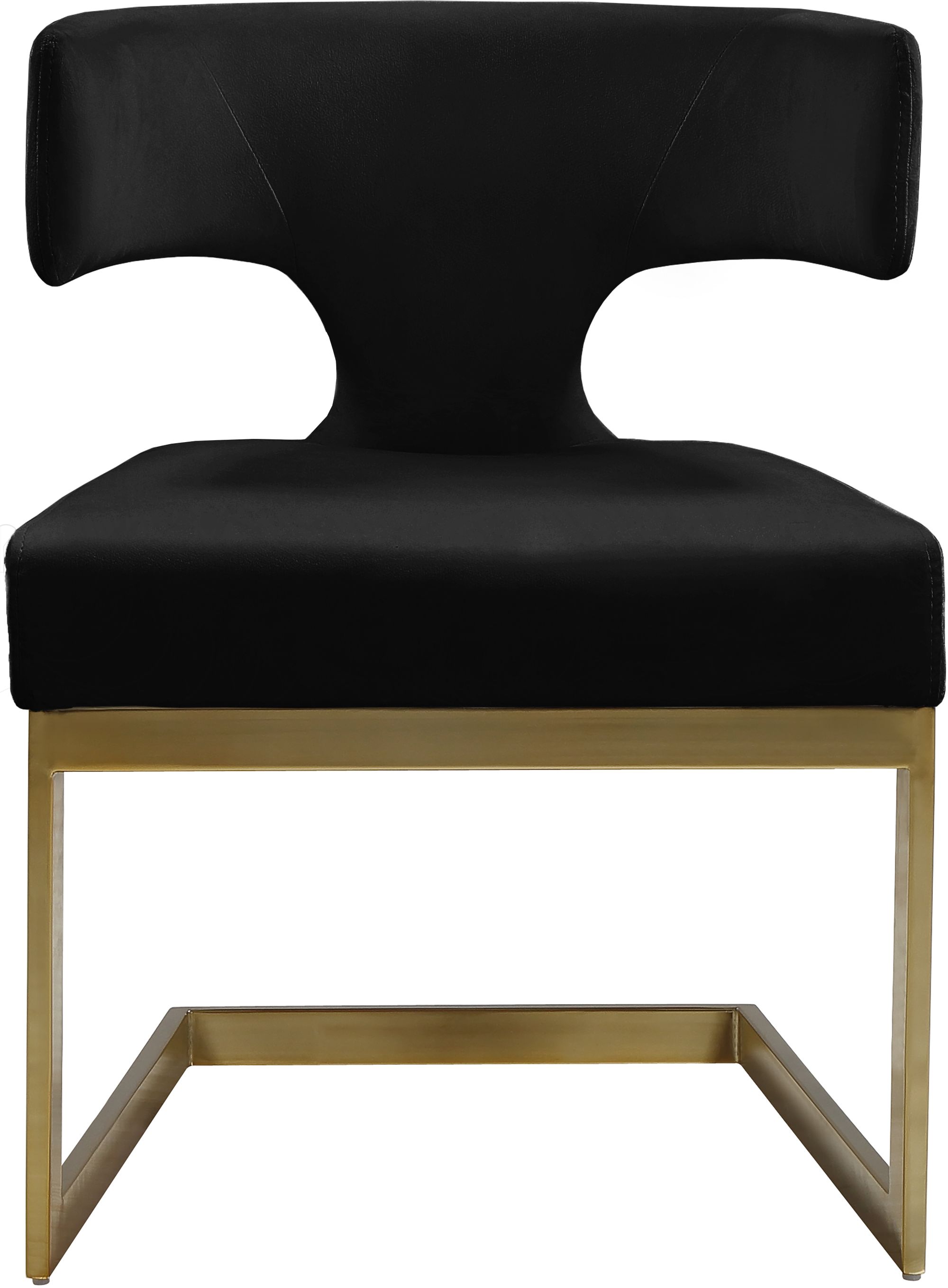 Alexandra Velvet Dining Chair with Gold Metal Base