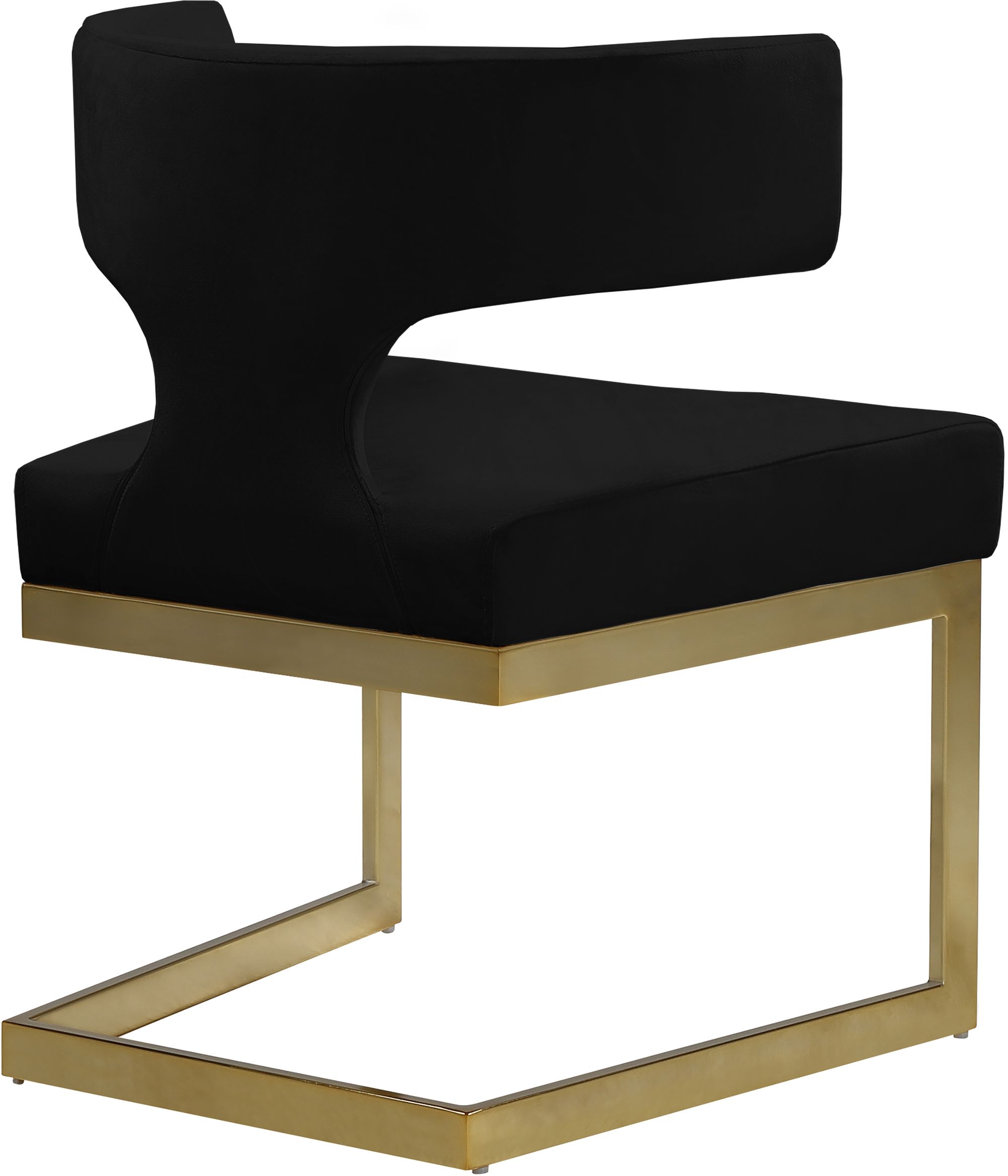 Alexandra Velvet Dining Chair with Gold Metal Base