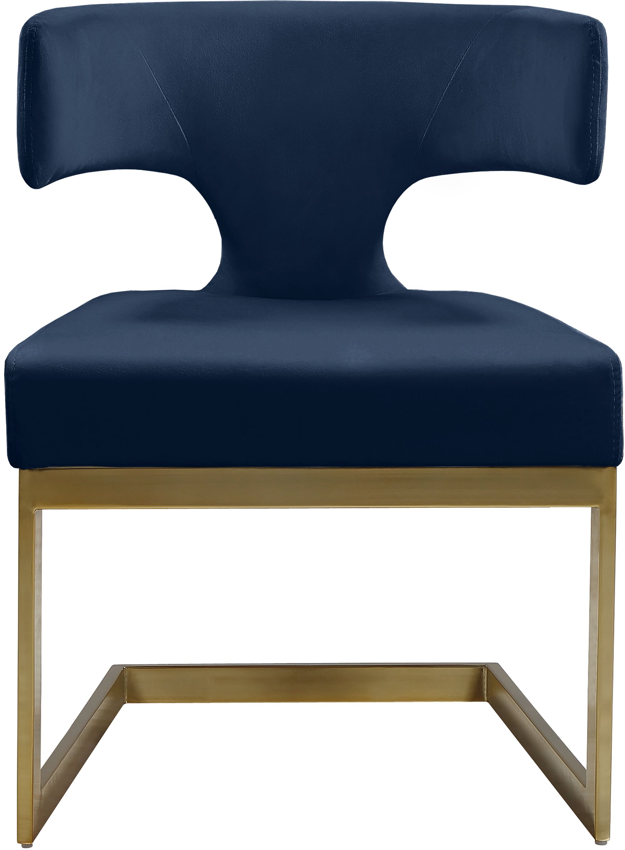 Alexandra Velvet Dining Chair with Gold Metal Base