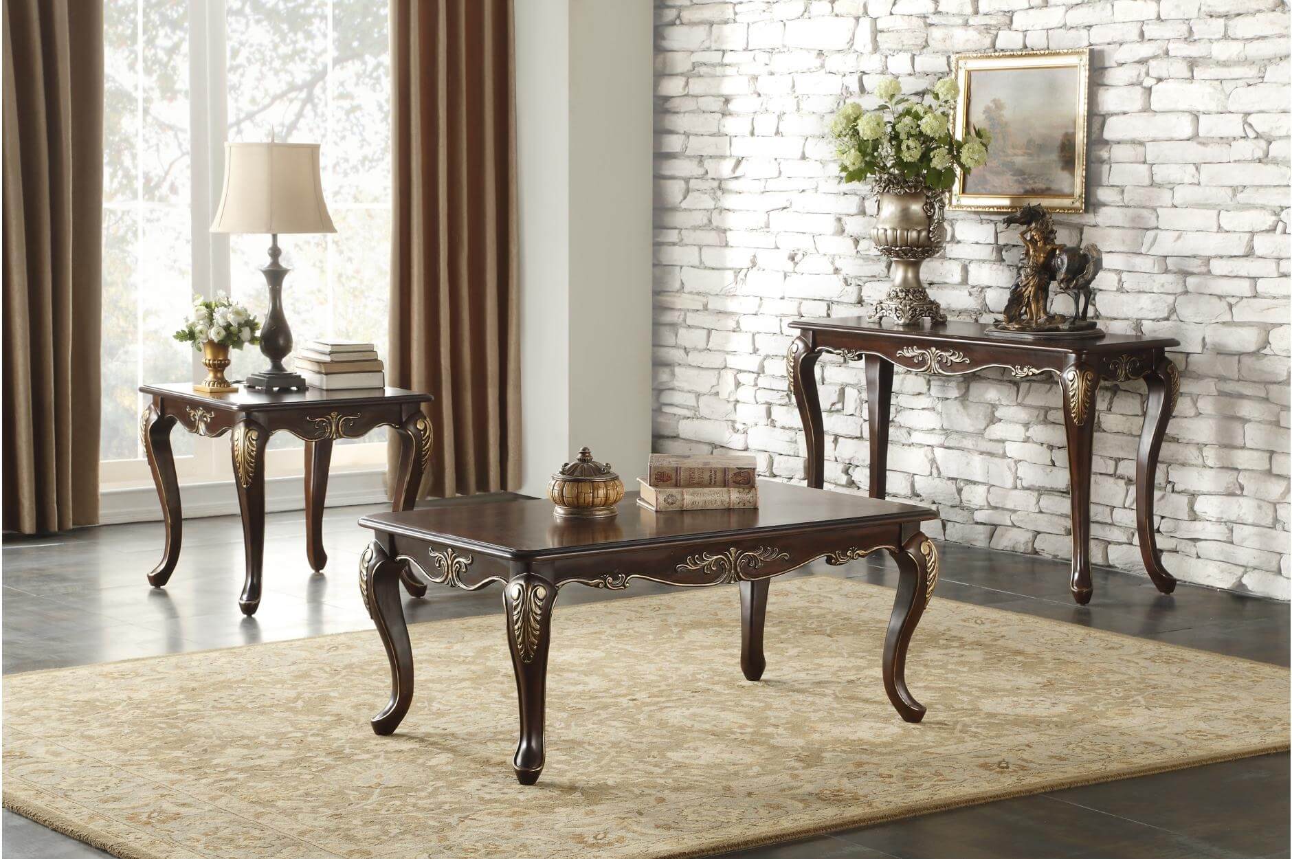 Croydon Wood Occasional Table Set