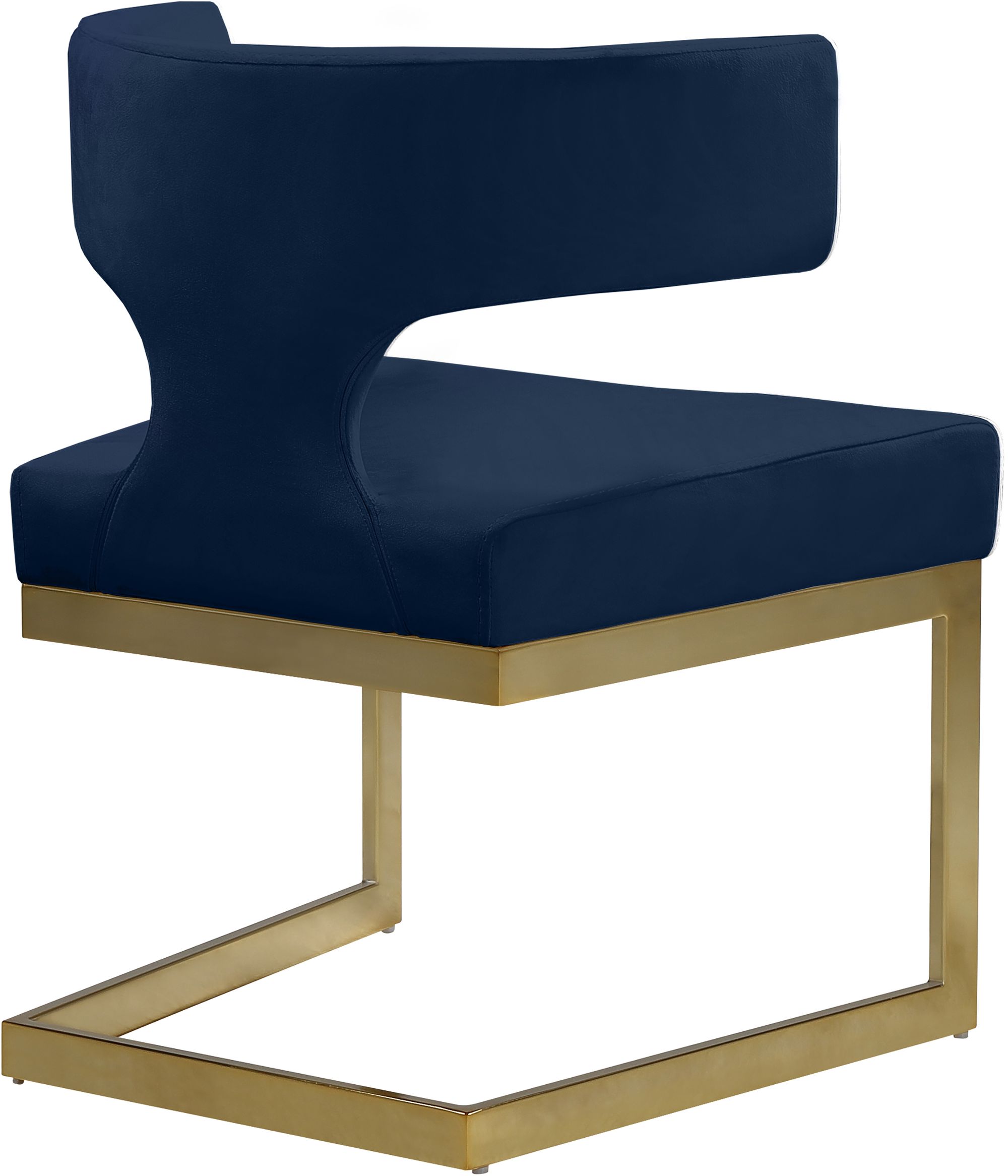 Alexandra Velvet Dining Chair with Gold Metal Base