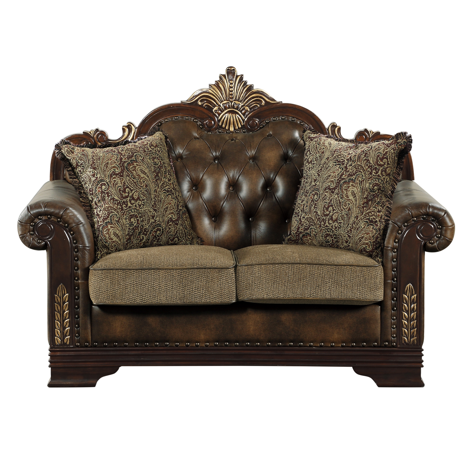 Croydon Polyester Fabric/Bi-Cast Vinyl Loveseat