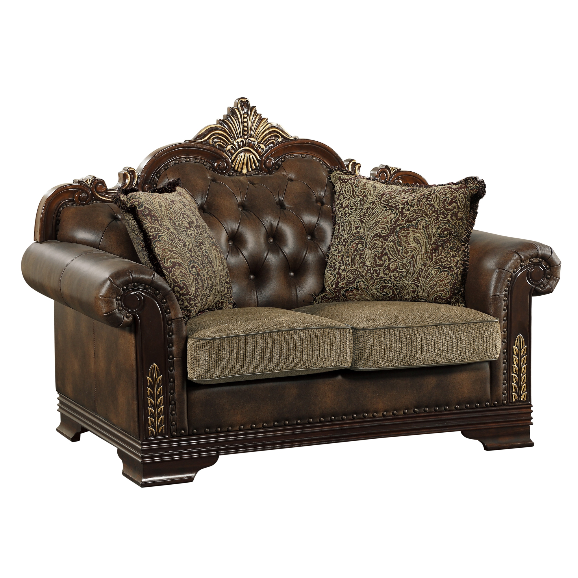 Croydon Polyester Fabric/Bi-Cast Vinyl Loveseat