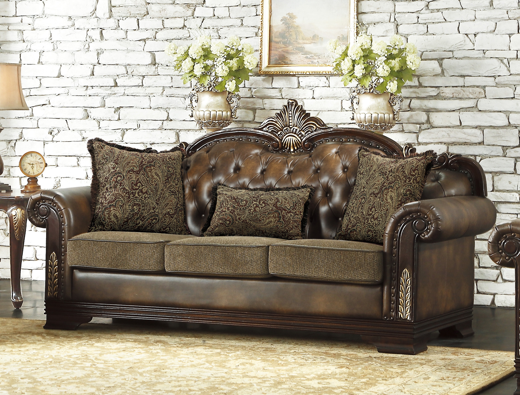 Croydon Fabric/Bi-Cast Vinyl Sofa