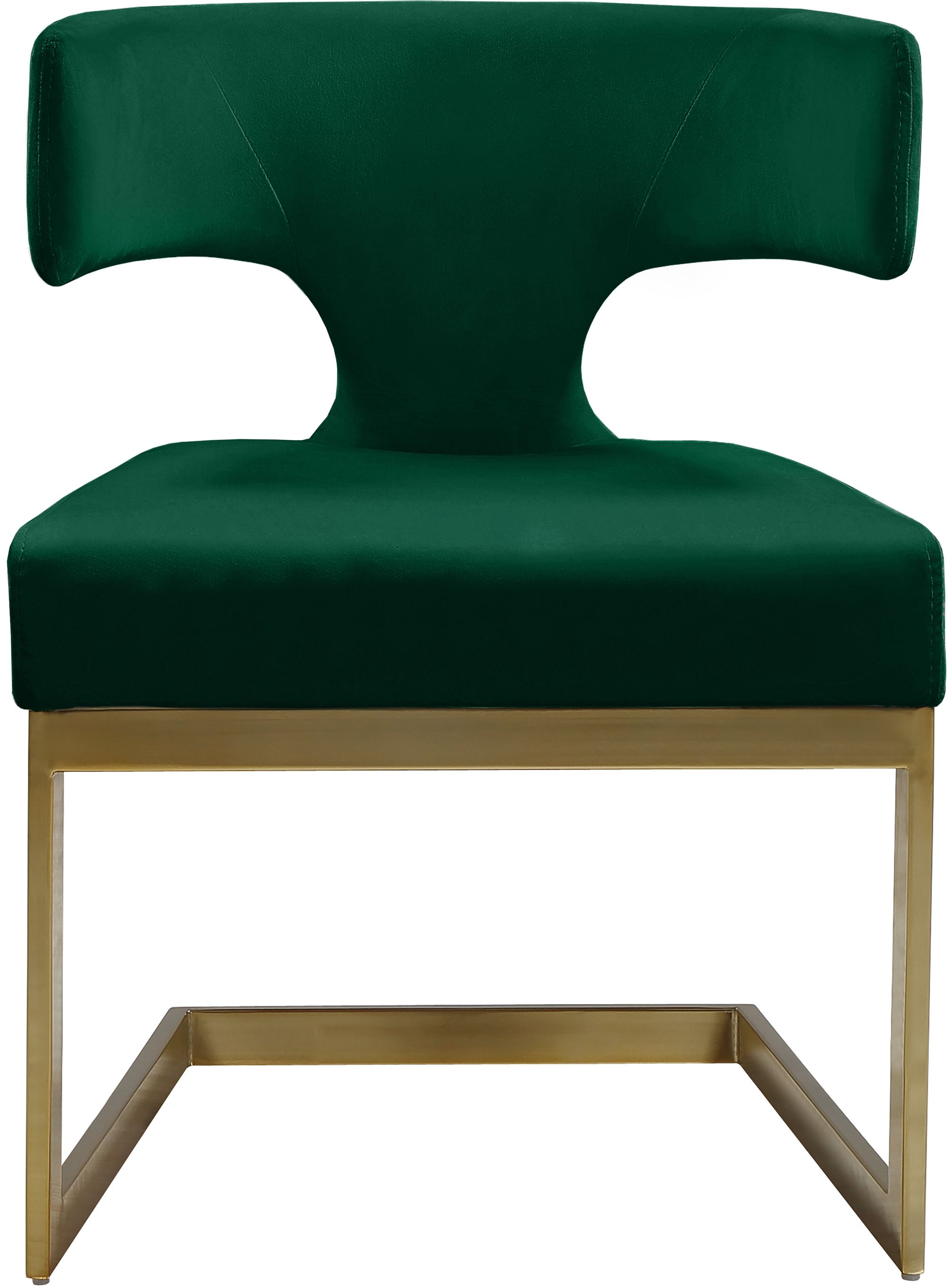 Alexandra Velvet Dining Chair with Gold Metal Base