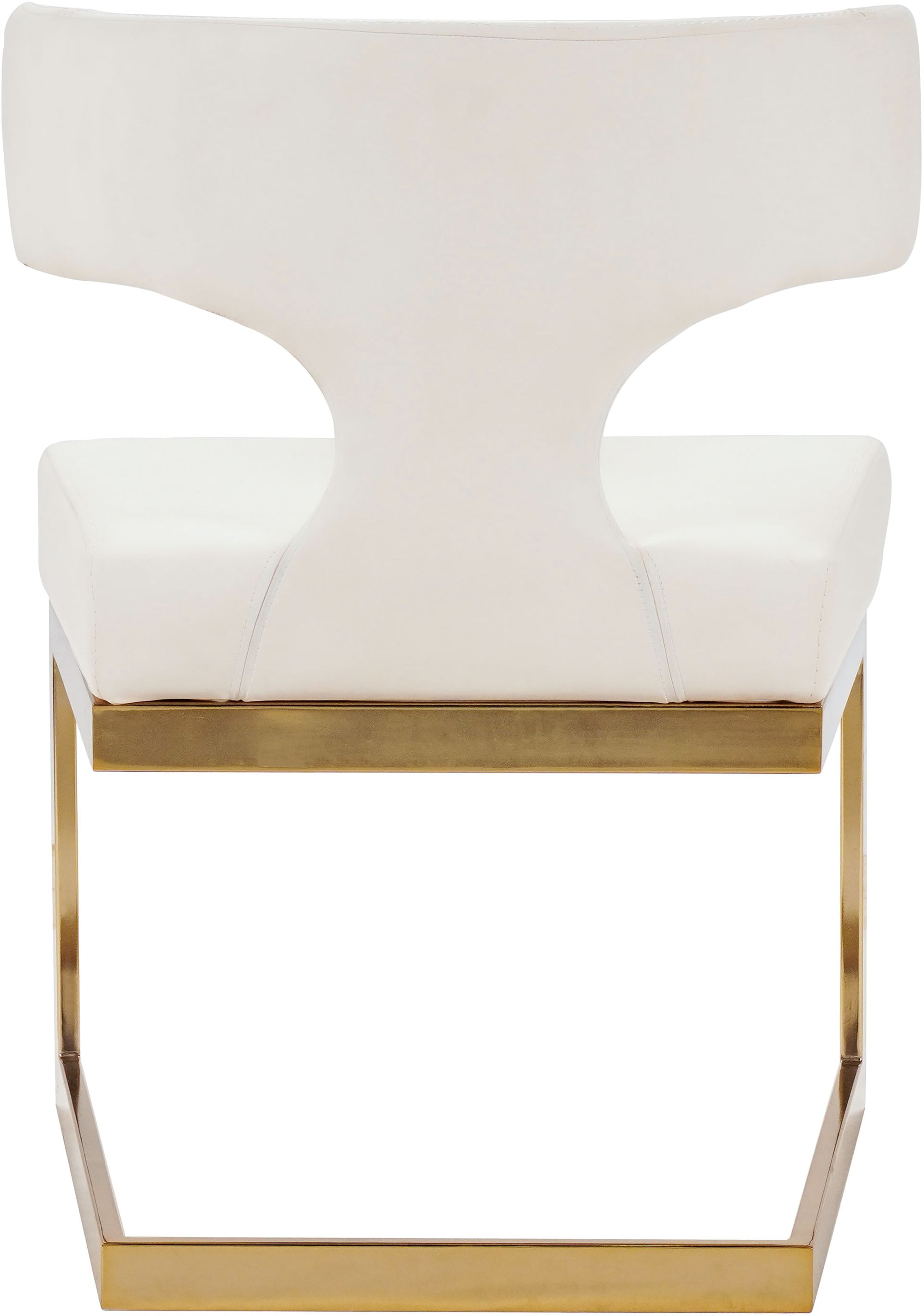 Alexandra Faux Leather Dining Chair with Gold Metal Base