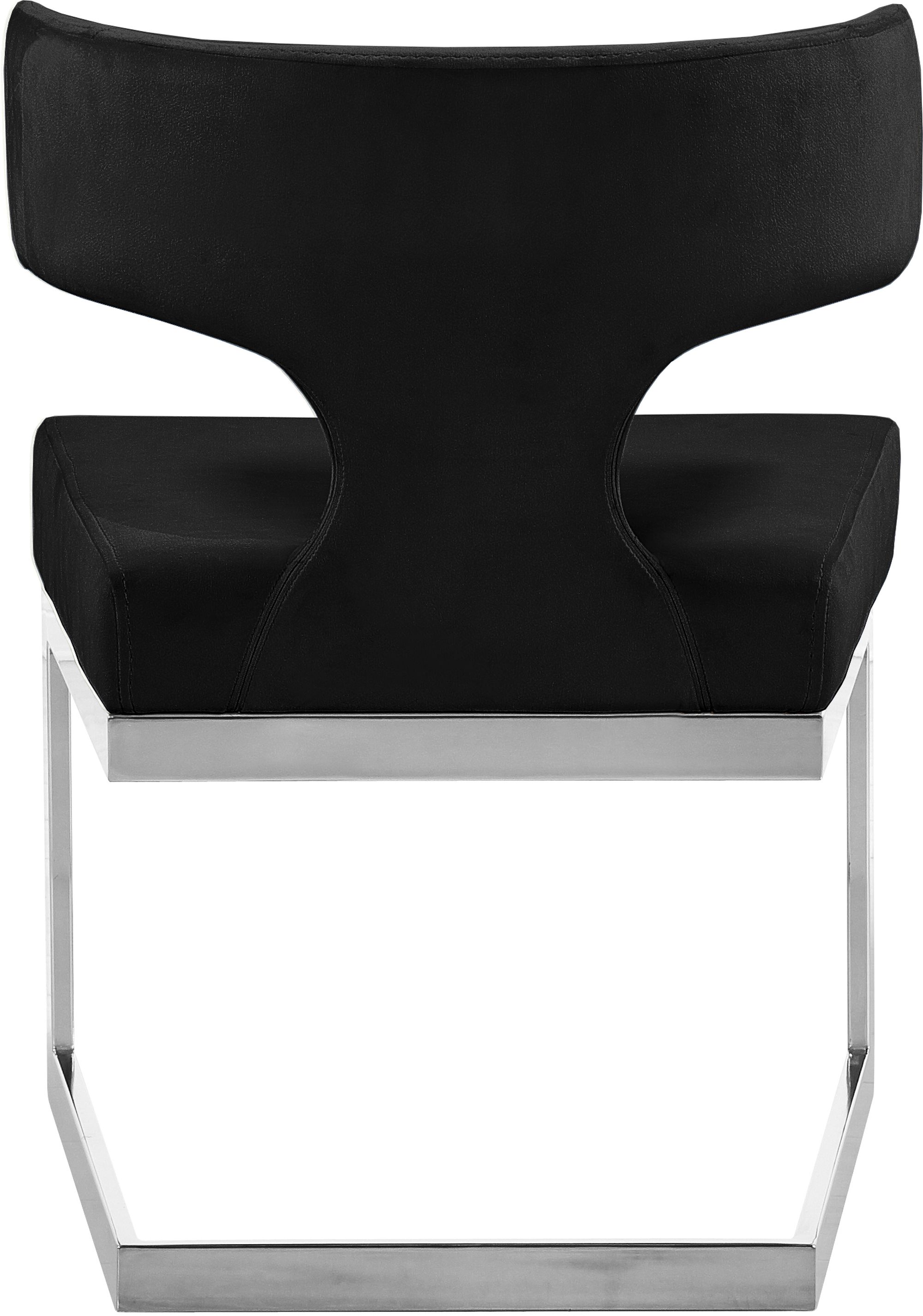 Alexandra Velvet Dining Chair with Chrome Metal Base