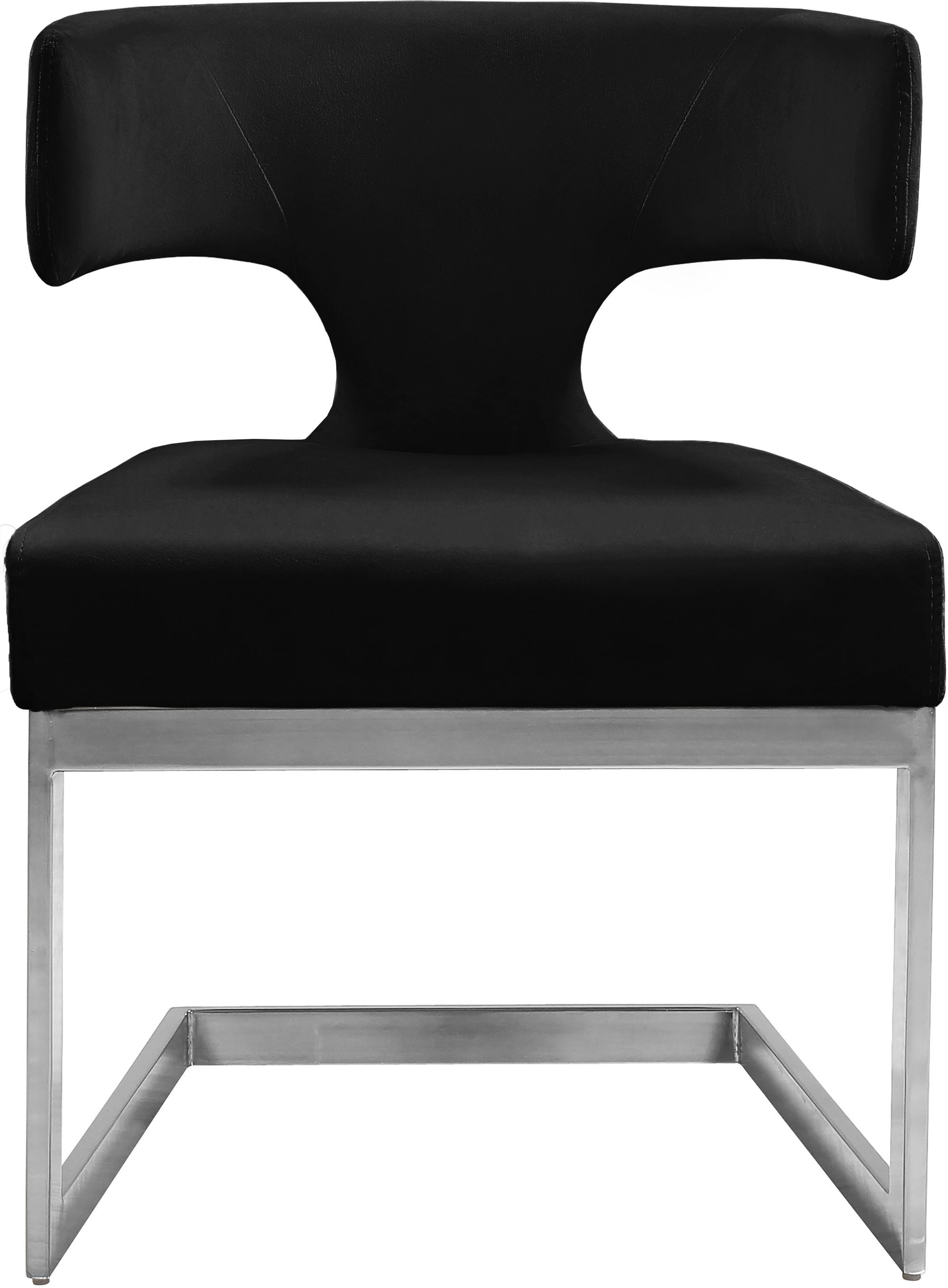Alexandra Velvet Dining Chair with Chrome Metal Base