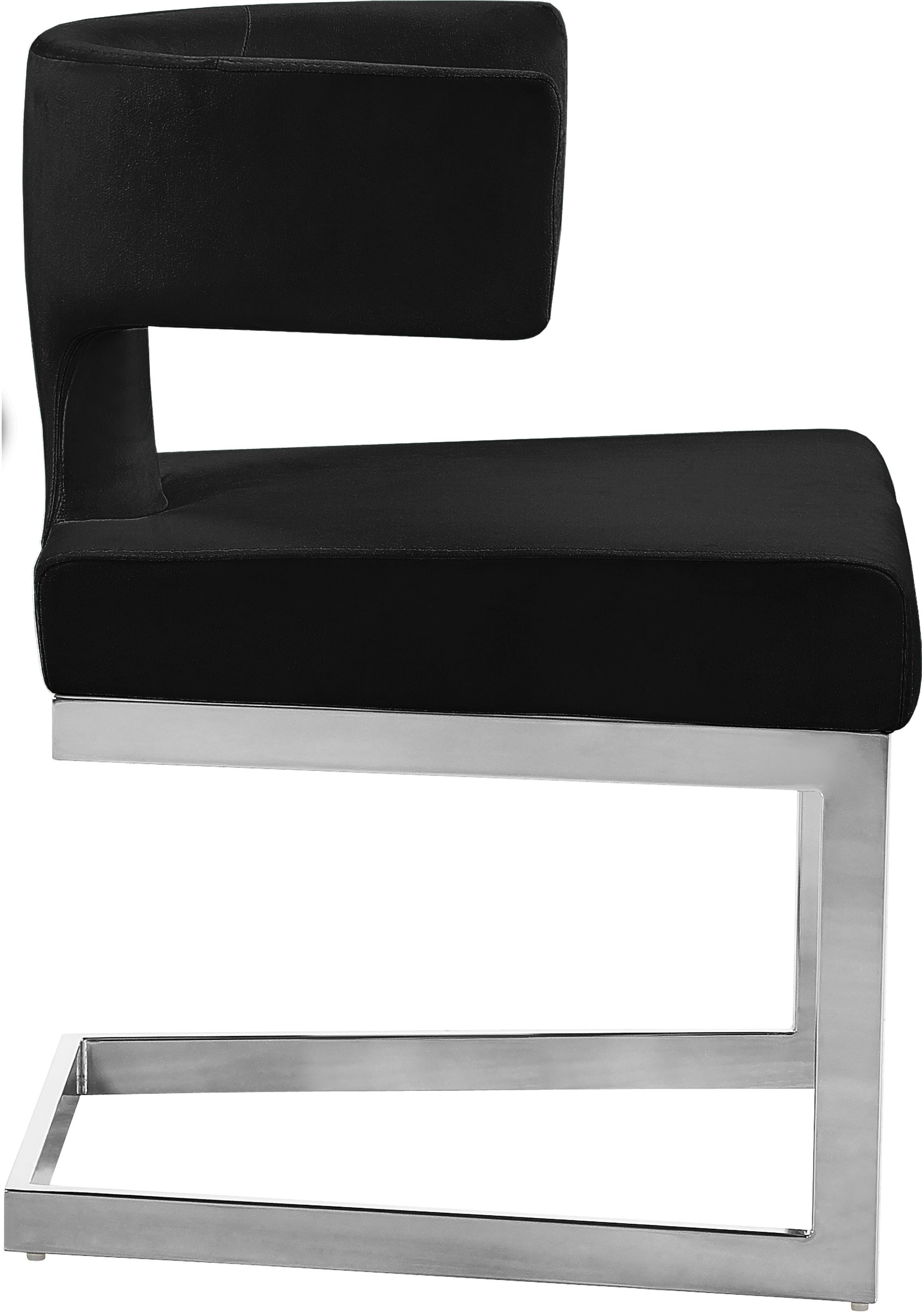 Alexandra Velvet Dining Chair with Chrome Metal Base