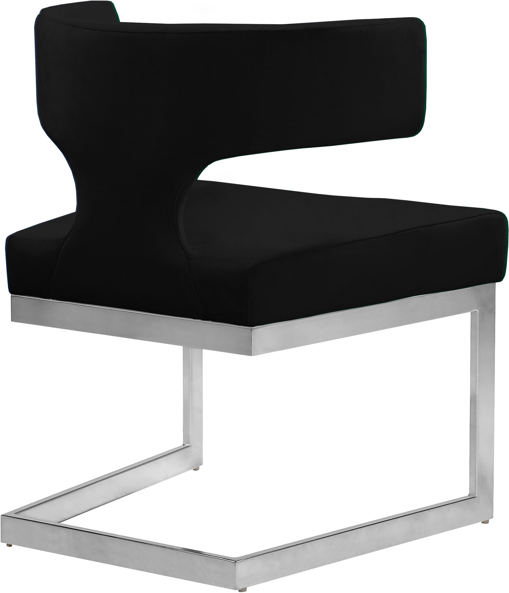 Alexandra Velvet Dining Chair with Chrome Metal Base