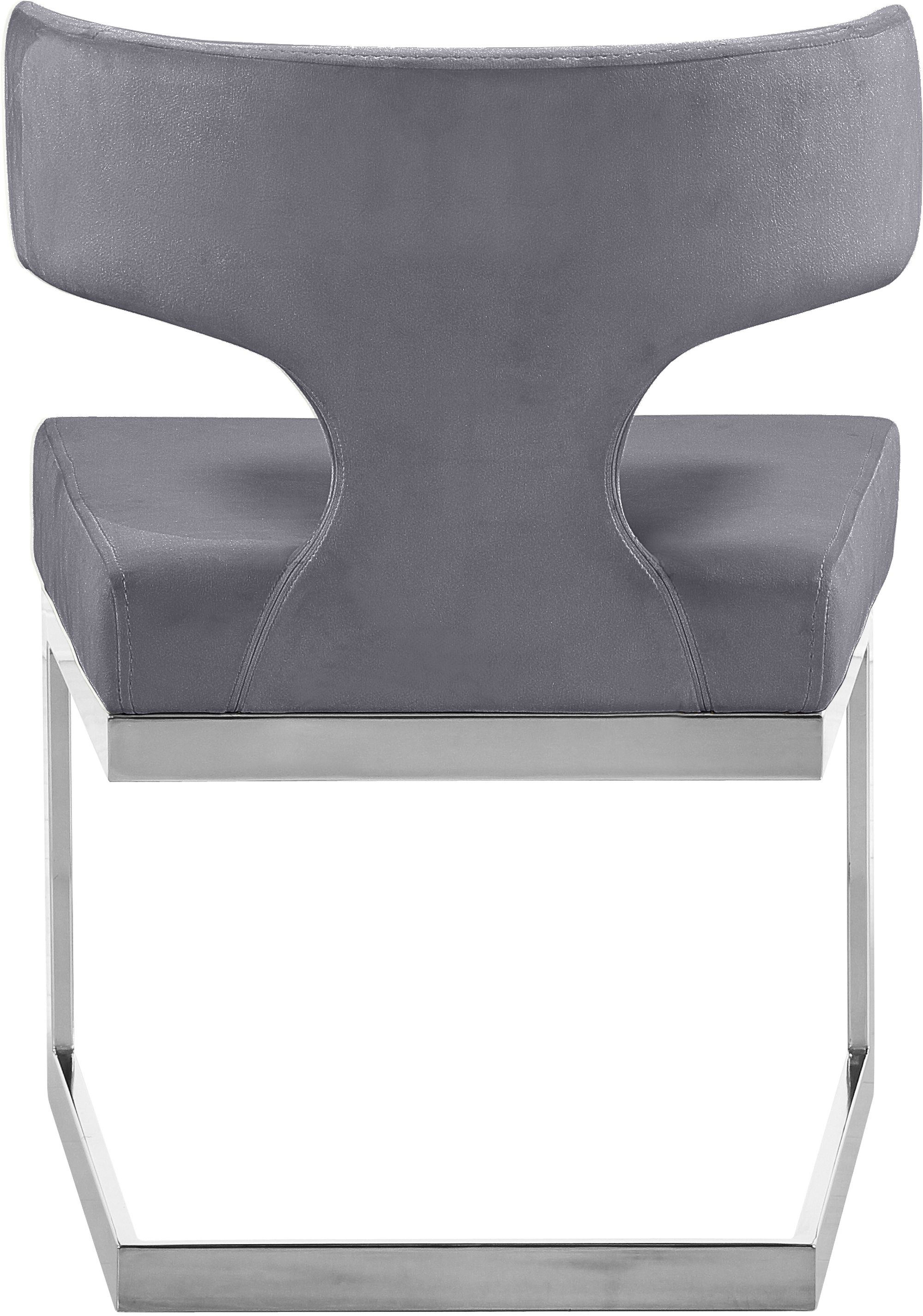 Alexandra Velvet Dining Chair with Chrome Metal Base