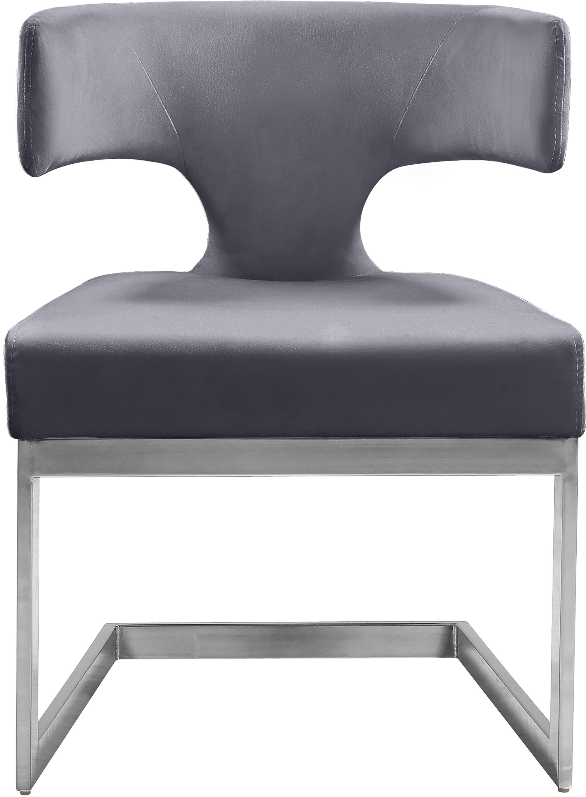 Alexandra Velvet Dining Chair with Chrome Metal Base