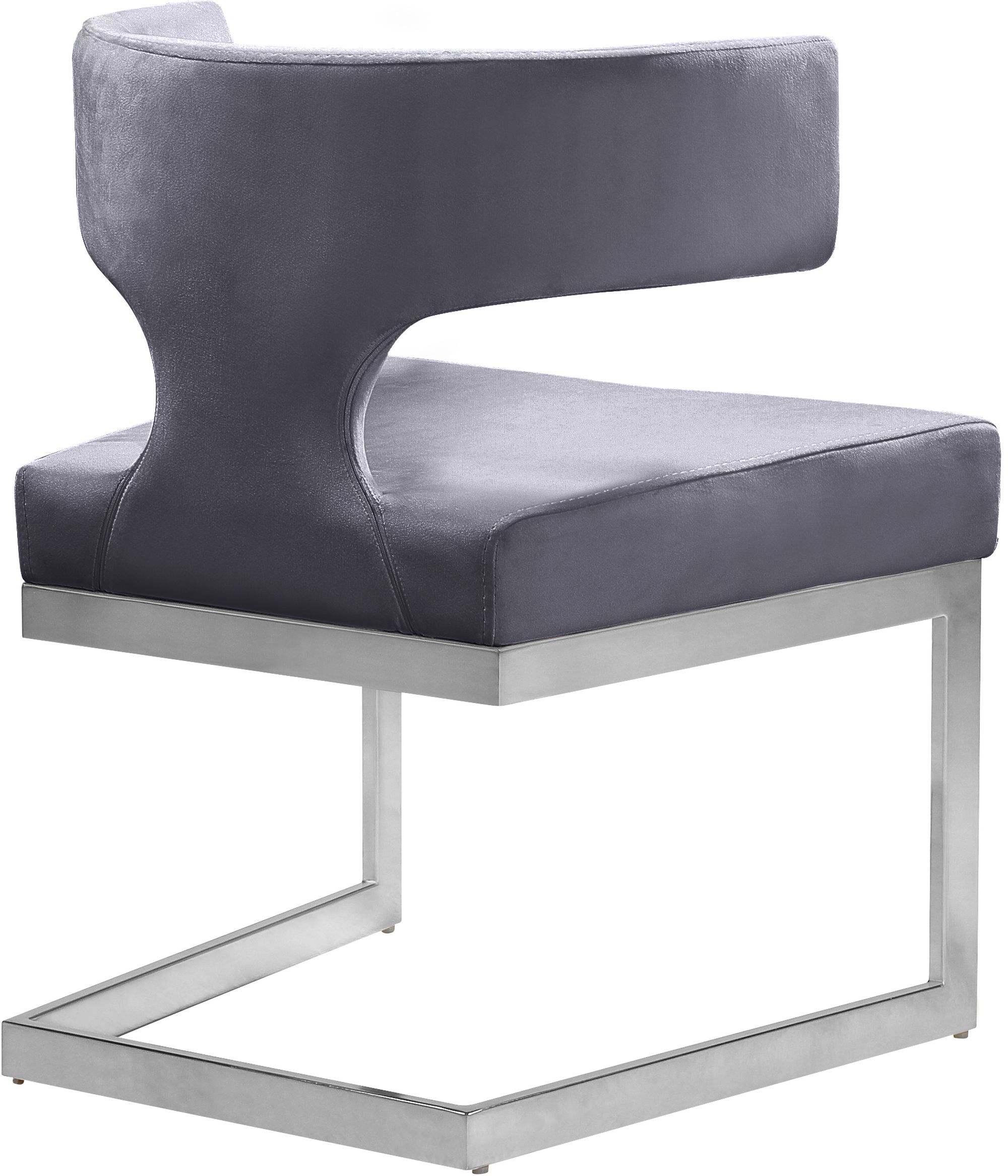 Alexandra Velvet Dining Chair with Chrome Metal Base