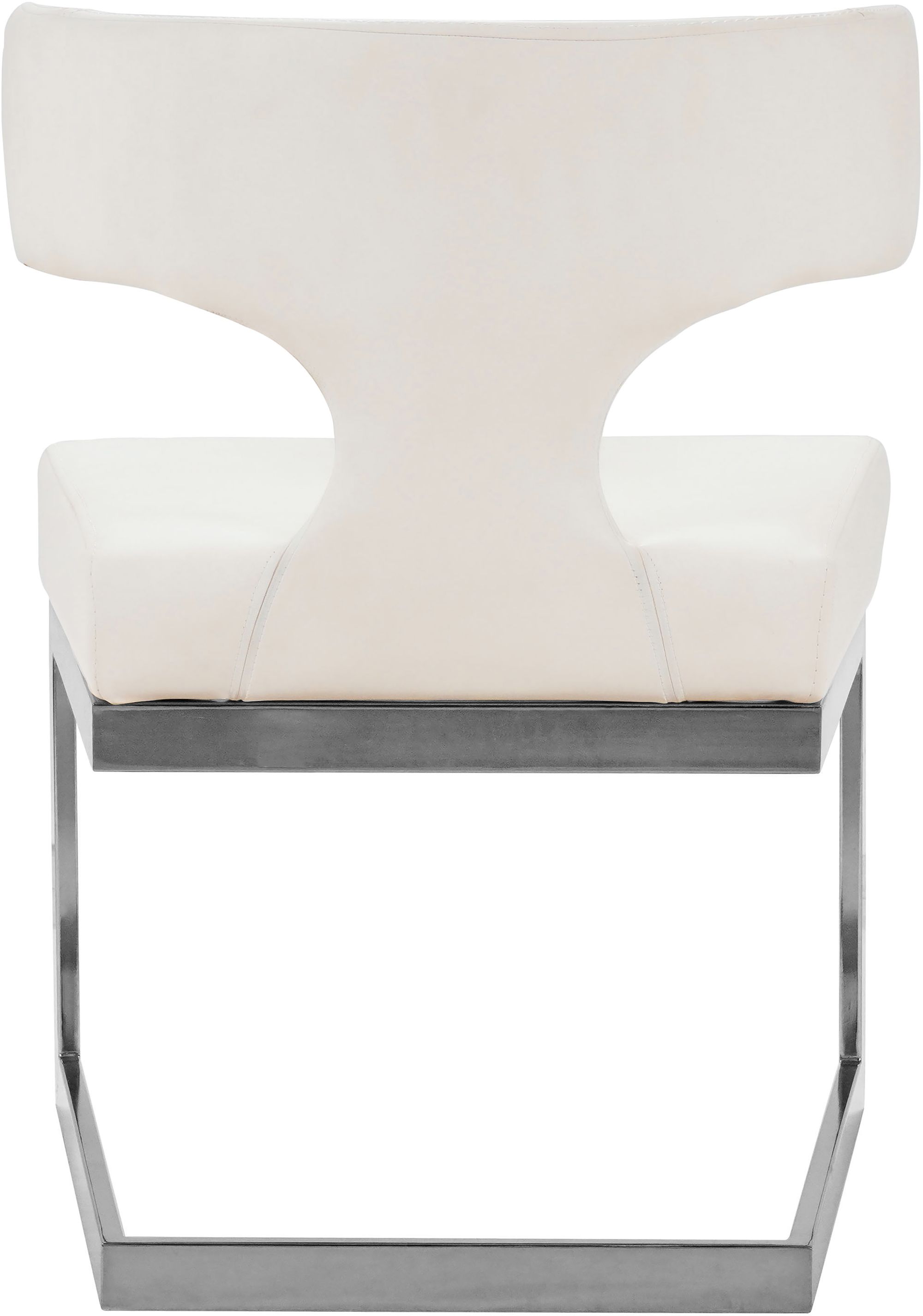 Alexandra Faux Leather Dining Chair with Chrome Metal Base