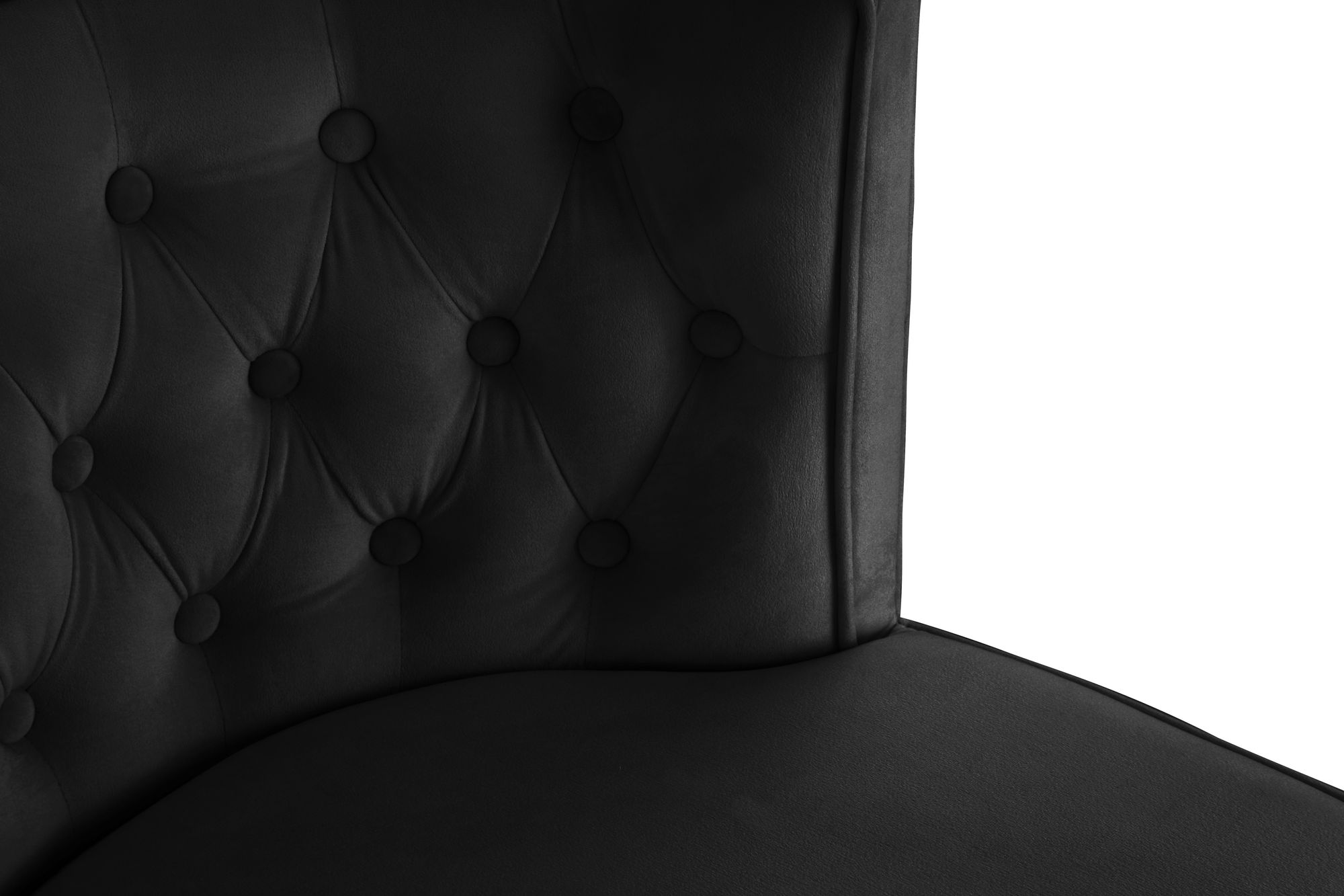 Perry Velvet Dining Chair with Espresso Wood Legs