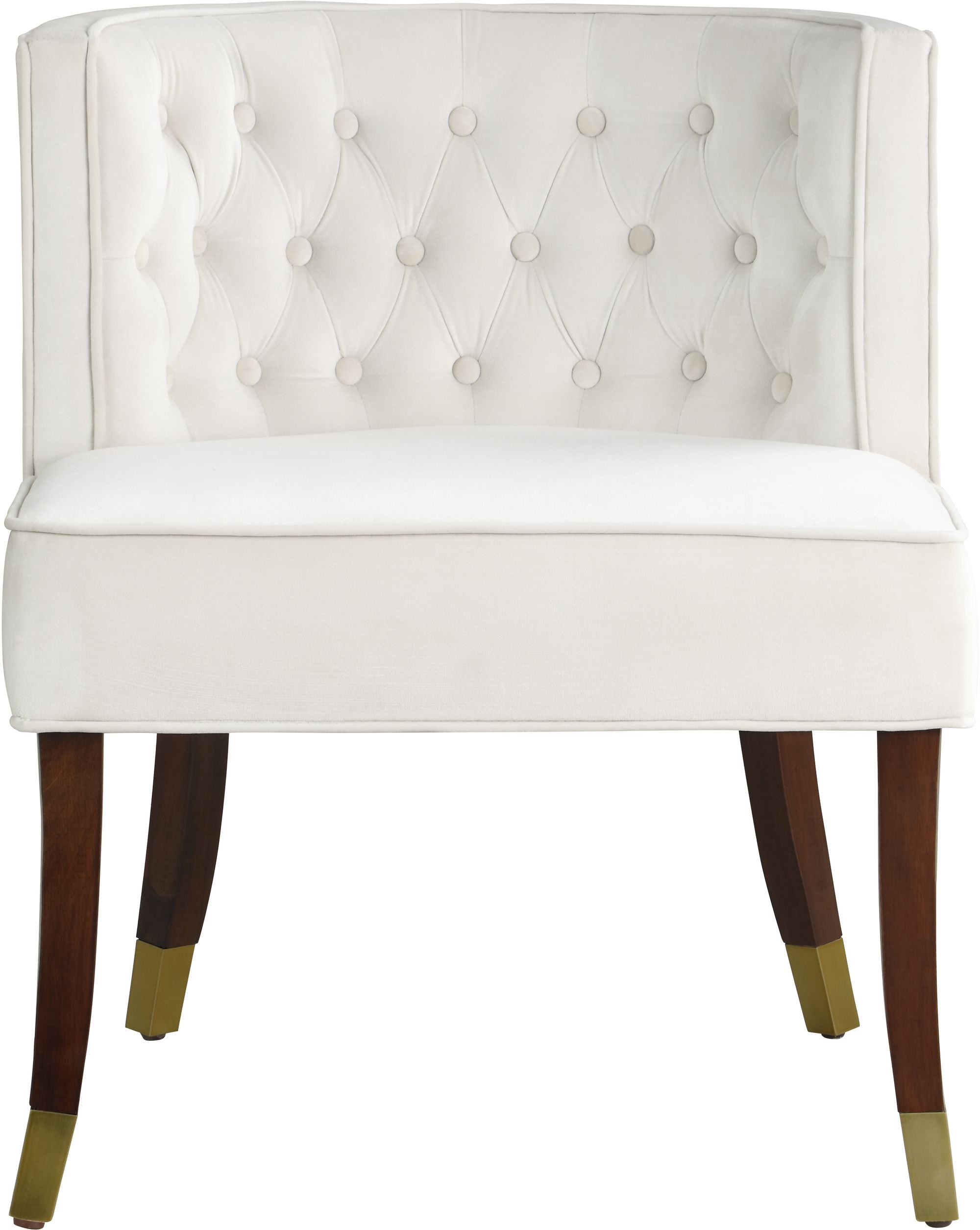 Perry Velvet Dining Chair with Espresso Wood Legs