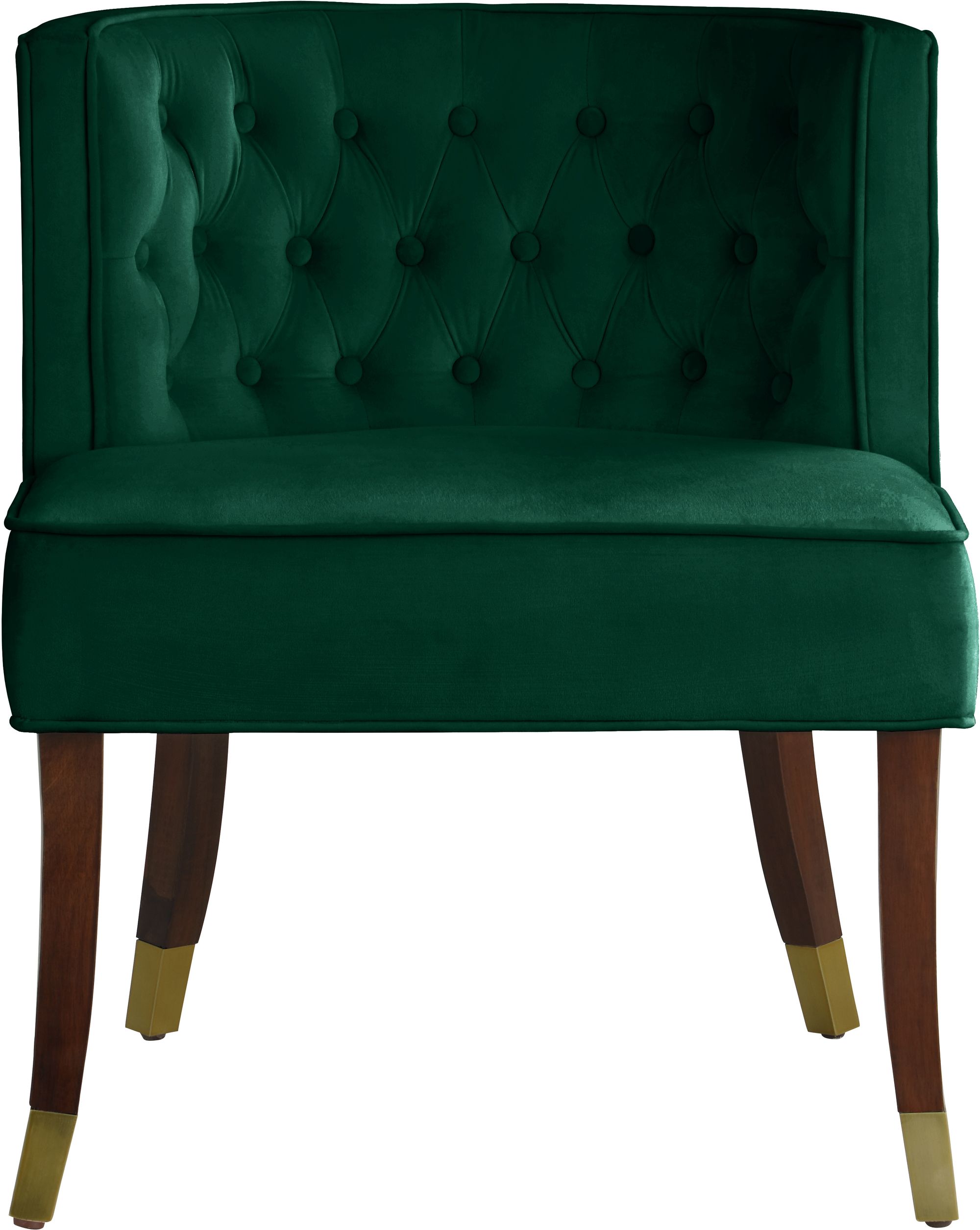 Perry Velvet Dining Chair with Espresso Wood Legs