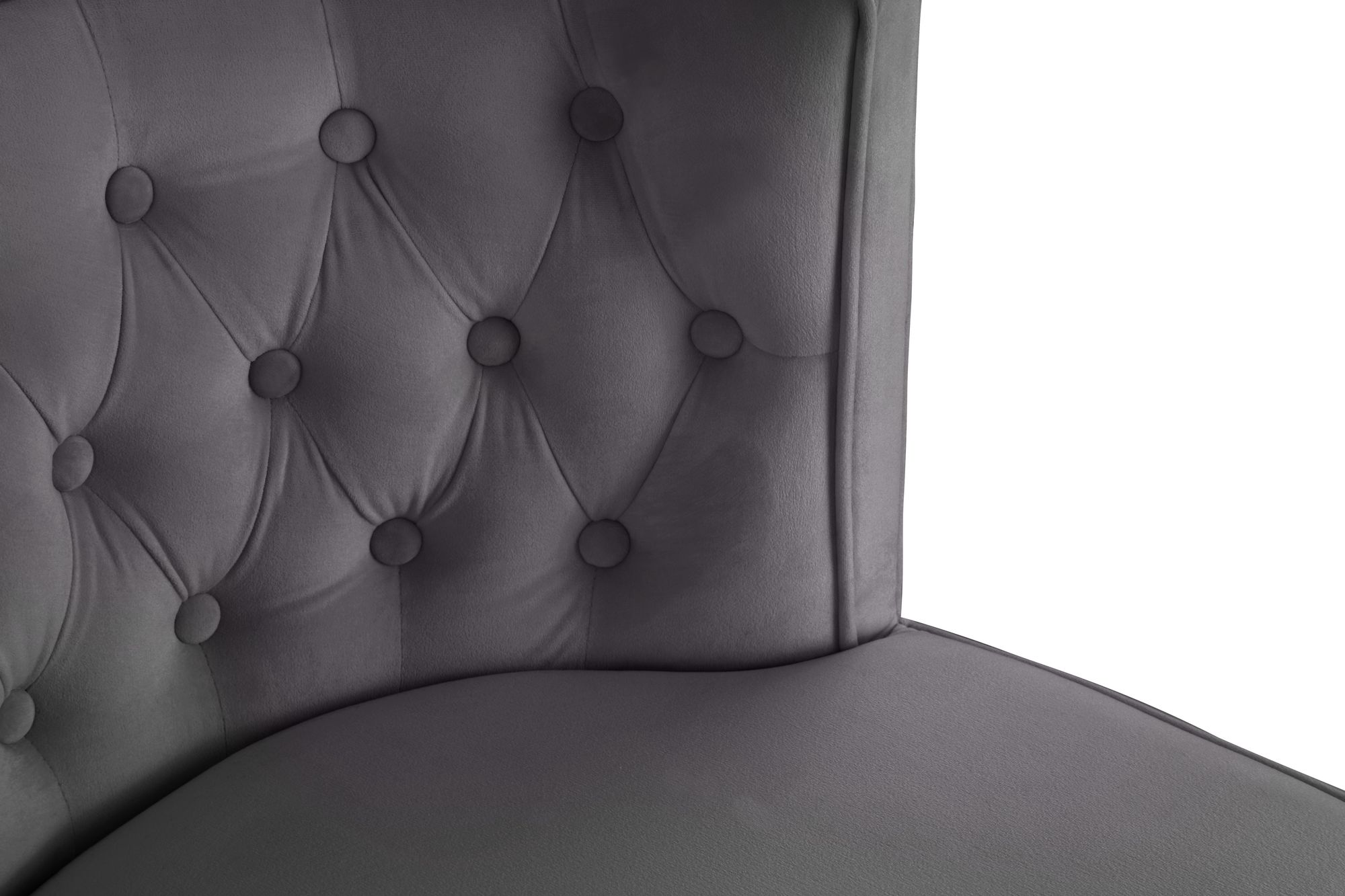 Perry Velvet Dining Chair with Espresso Wood Legs