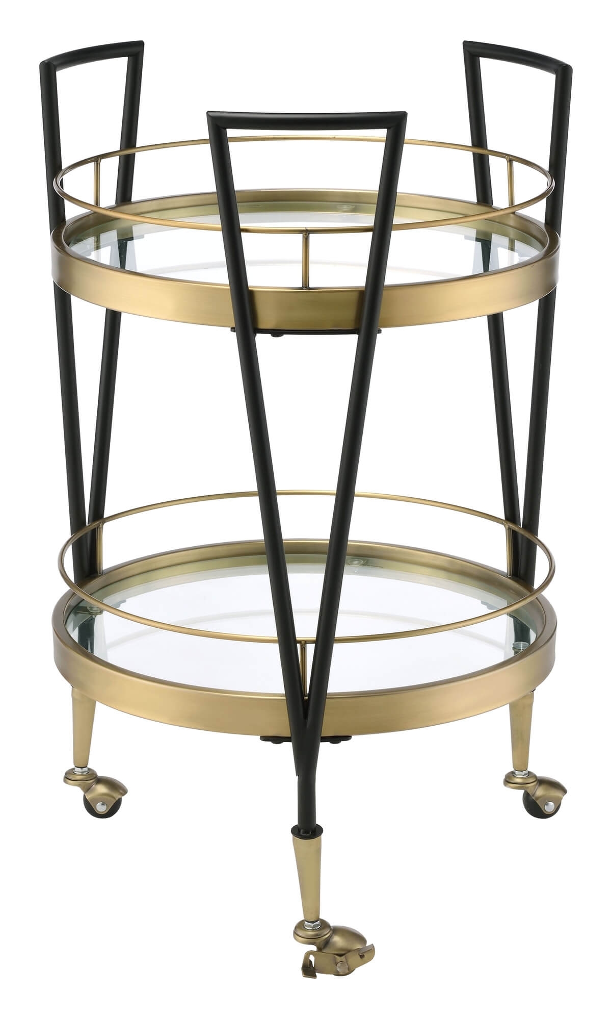Vries Glass/Metal Serving Cart