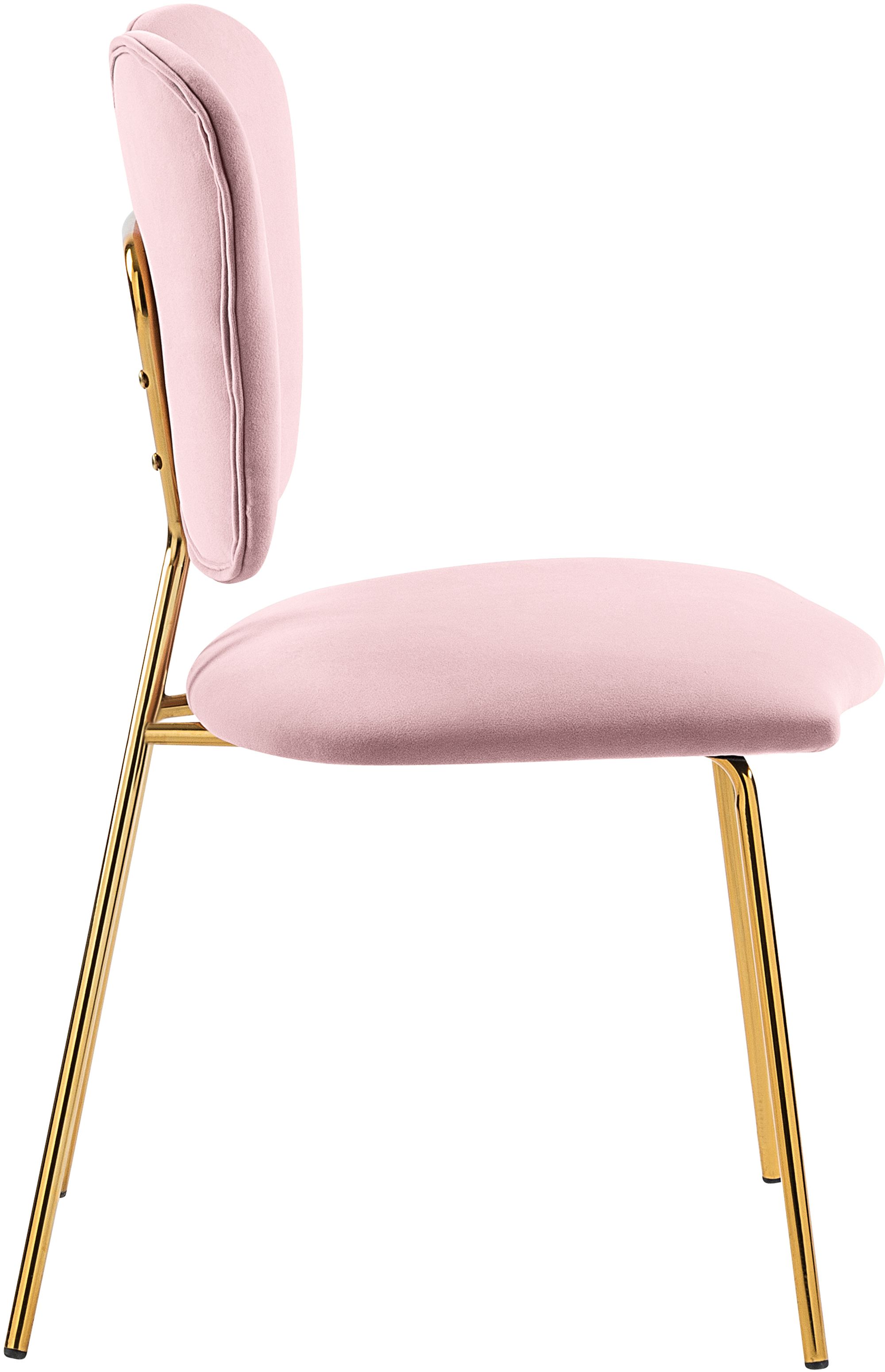 Angel Velvet Dining Chair with Gold Iron Legs