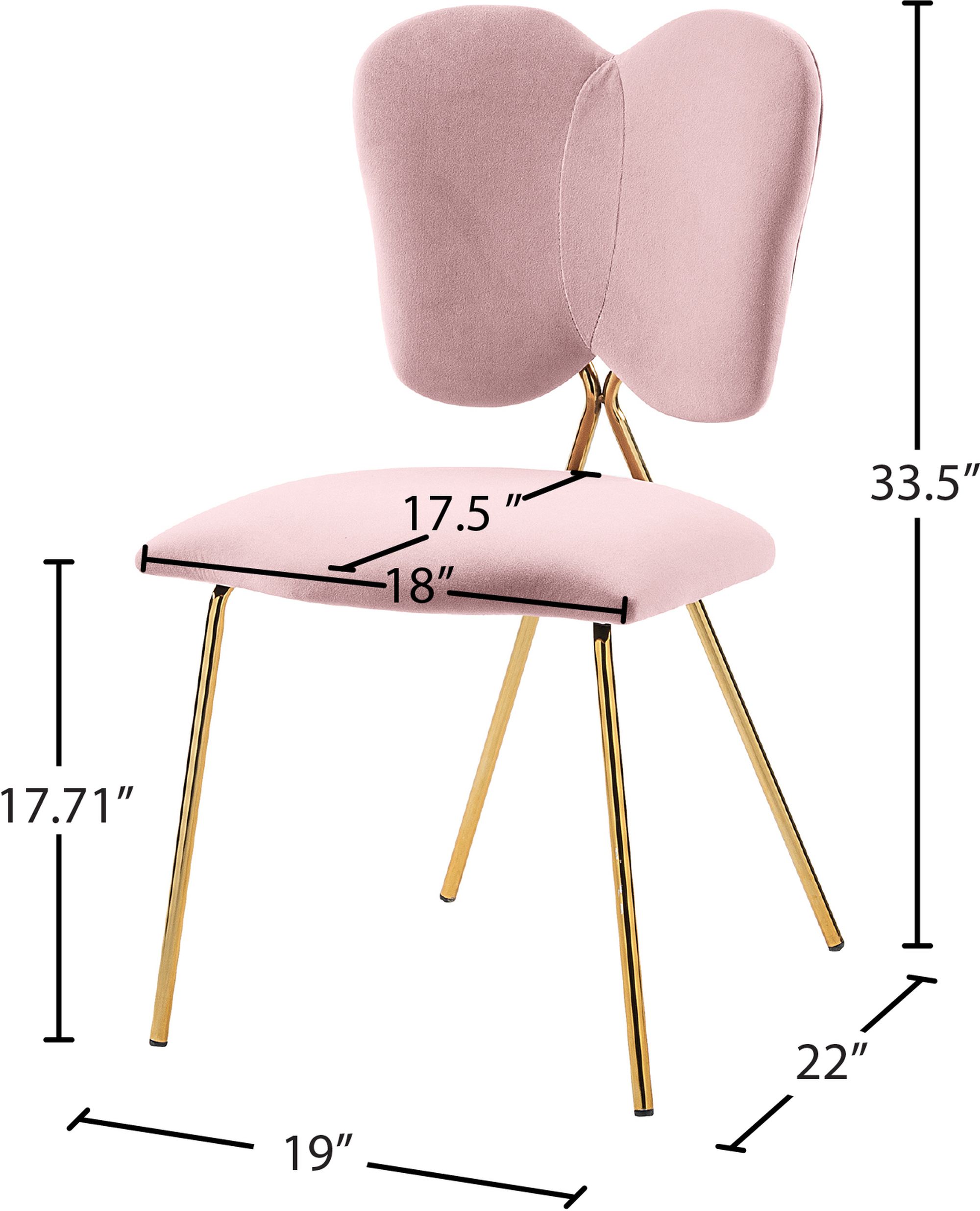 Angel Velvet Dining Chair with Gold Iron Legs