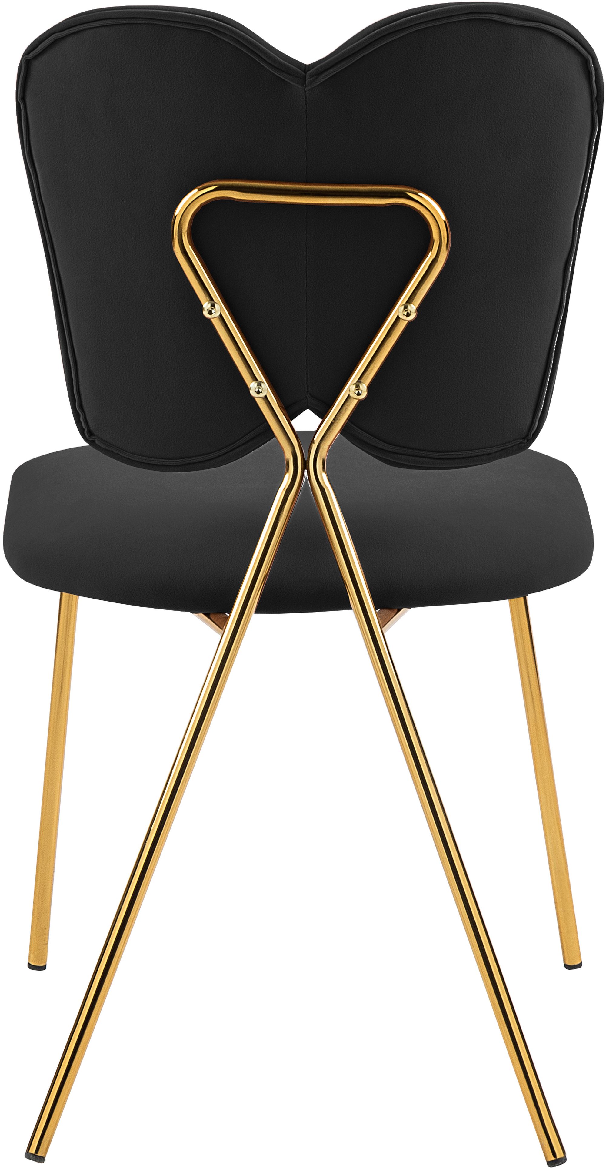 Angel Velvet Dining Chair with Gold Iron Legs