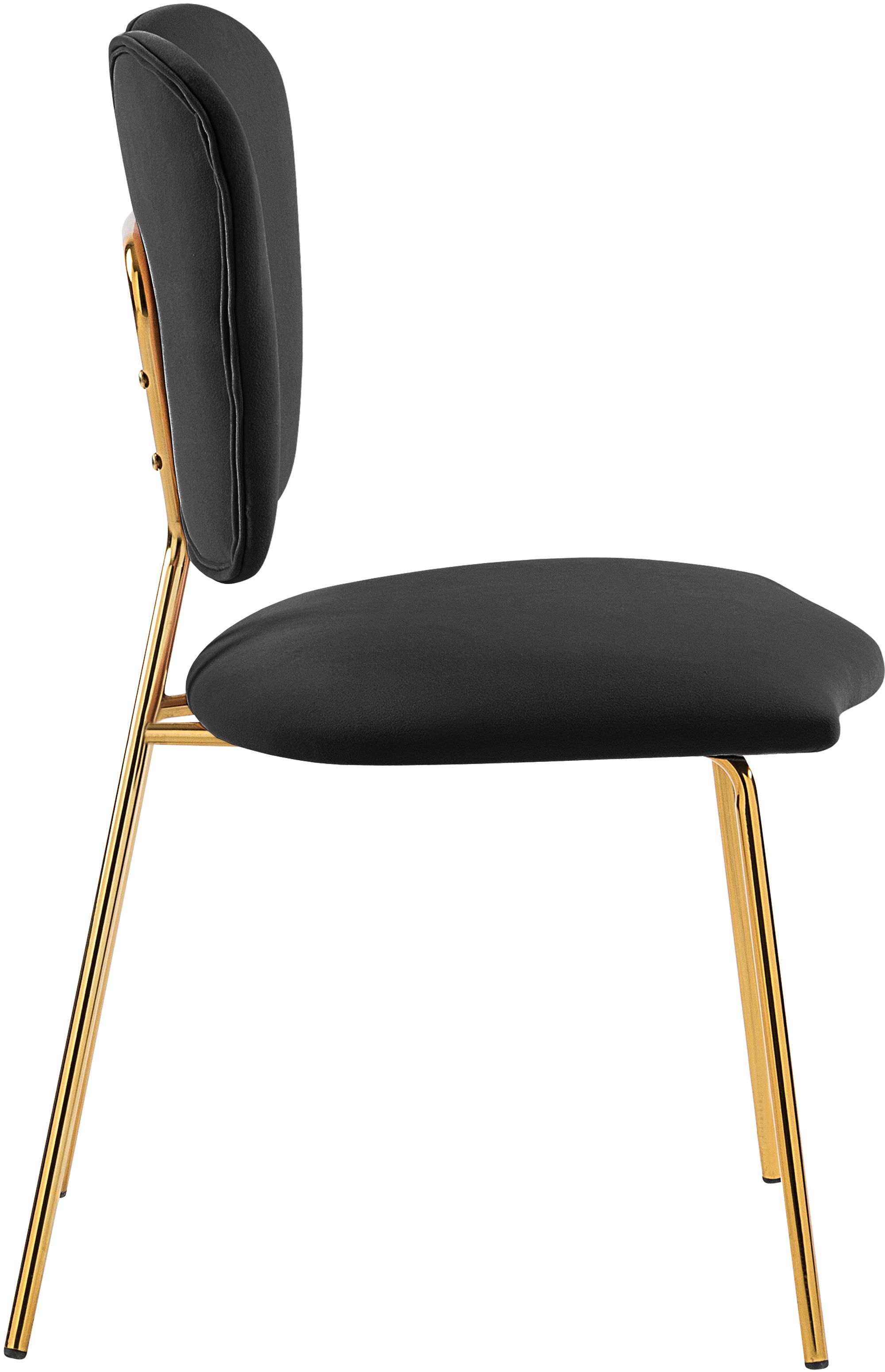 Angel Velvet Dining Chair with Gold Iron Legs