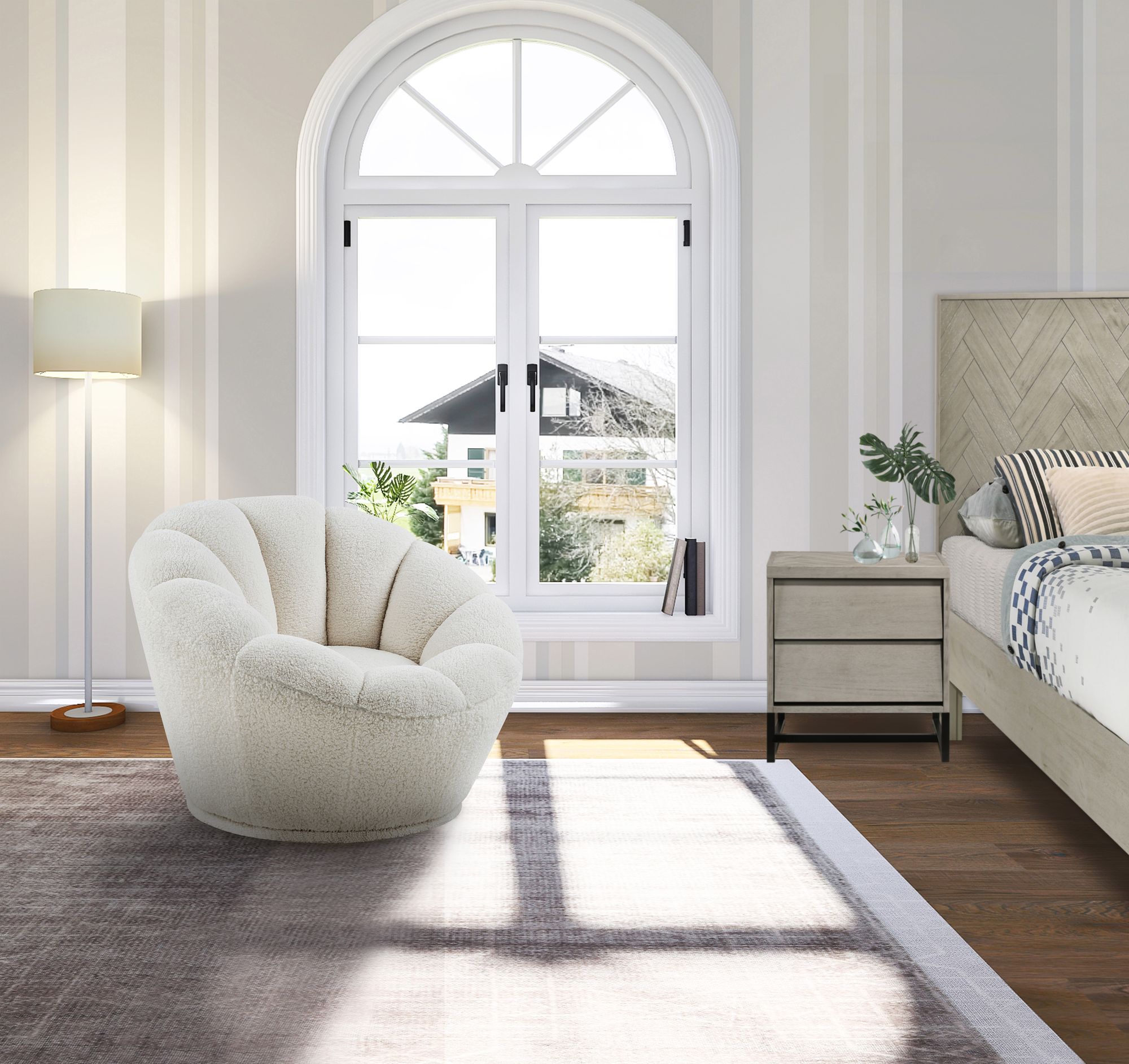 Dream Faux Sheepskin Fur Accent Chair