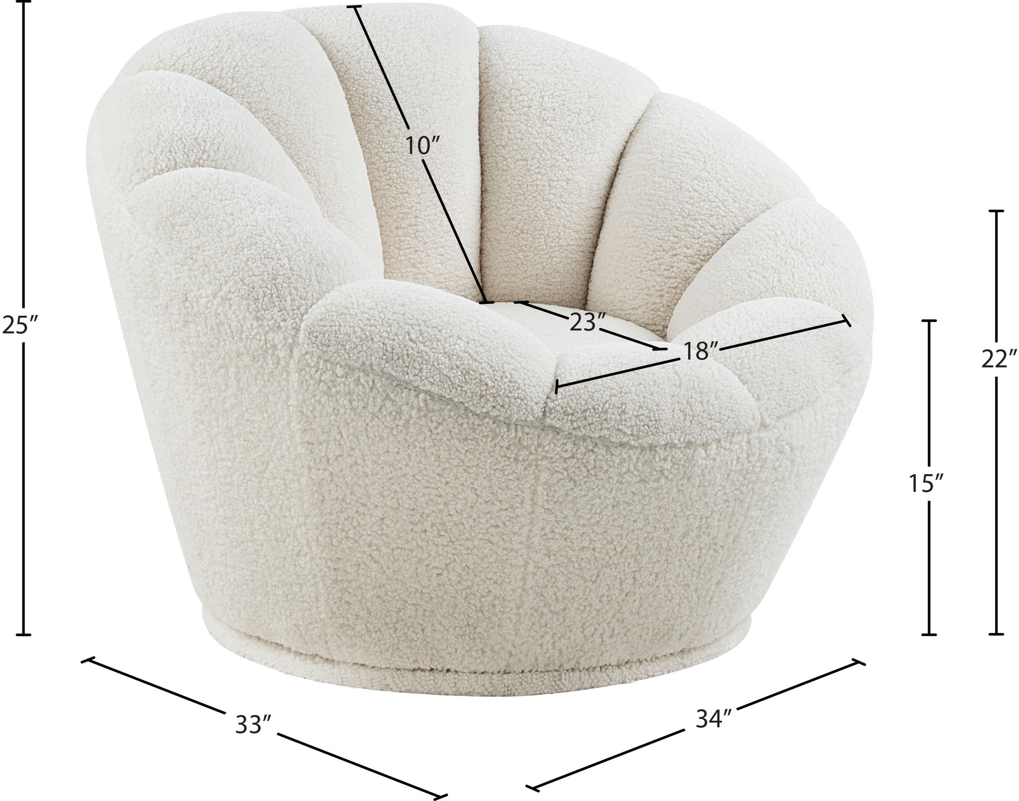 Dream Faux Sheepskin Fur Accent Chair