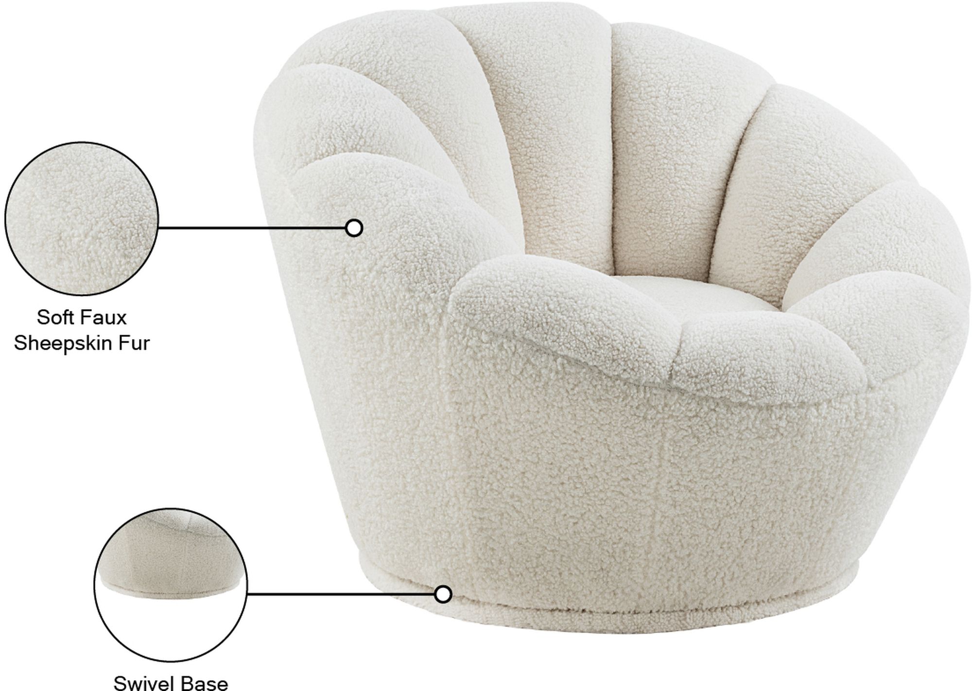 Dream Faux Sheepskin Fur Accent Chair