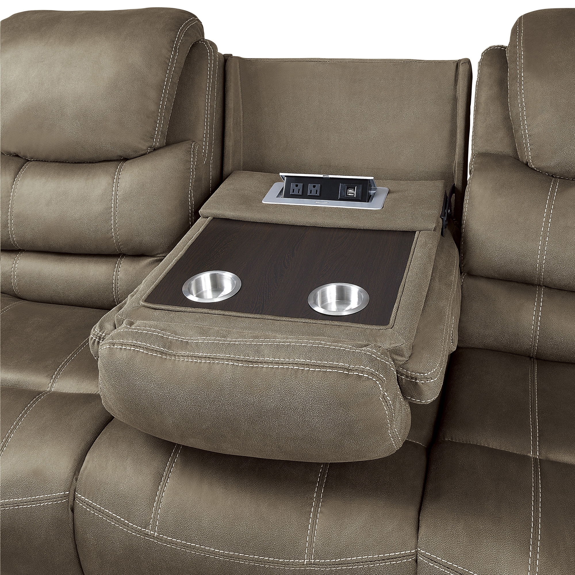 Shola Microfiber Fabric Reclining Sofa