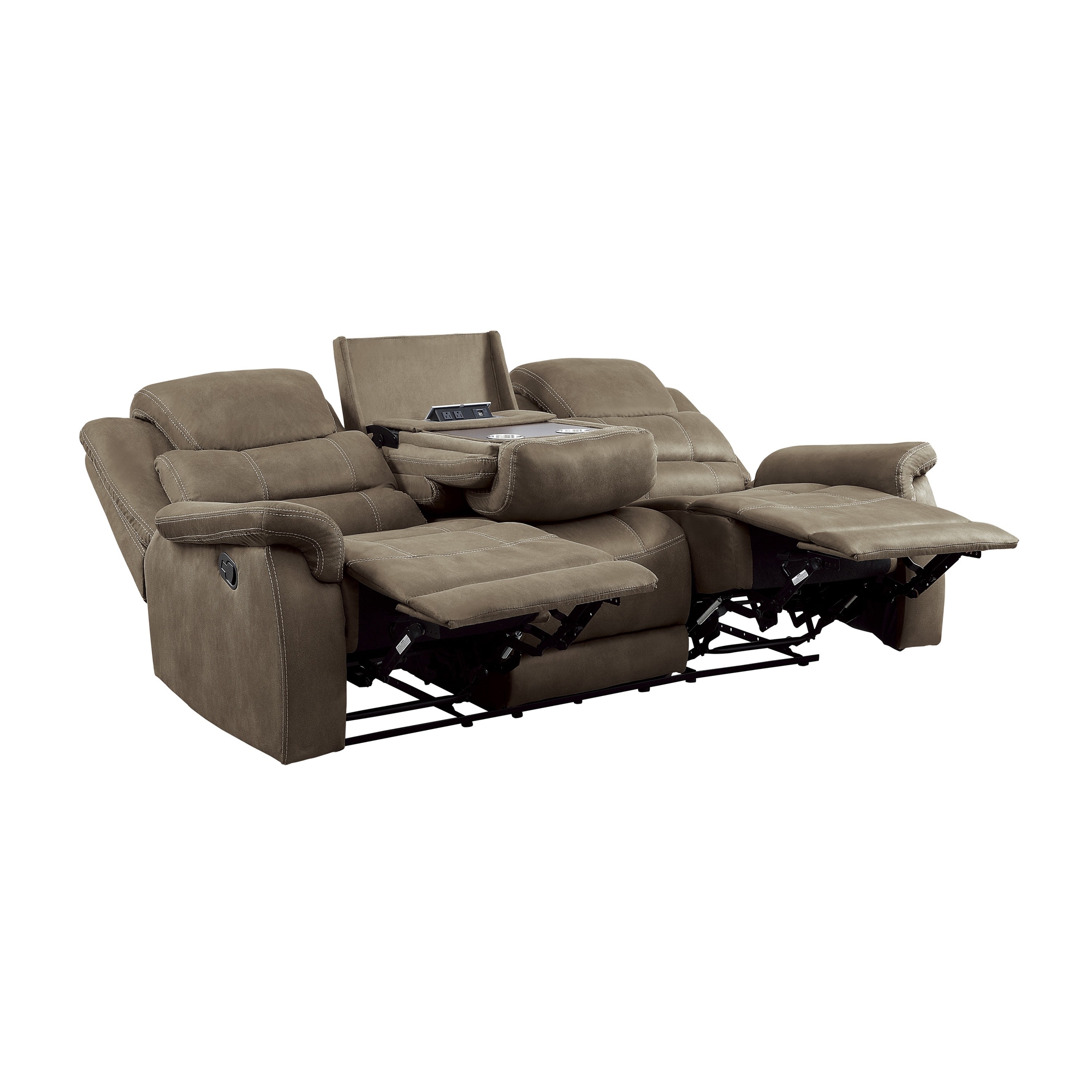 Shola Fabric Double Reclining Sofa