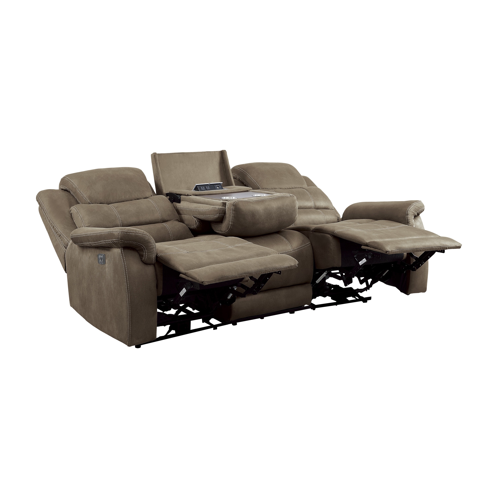 Shola Microfiber Fabric Reclining Sofa