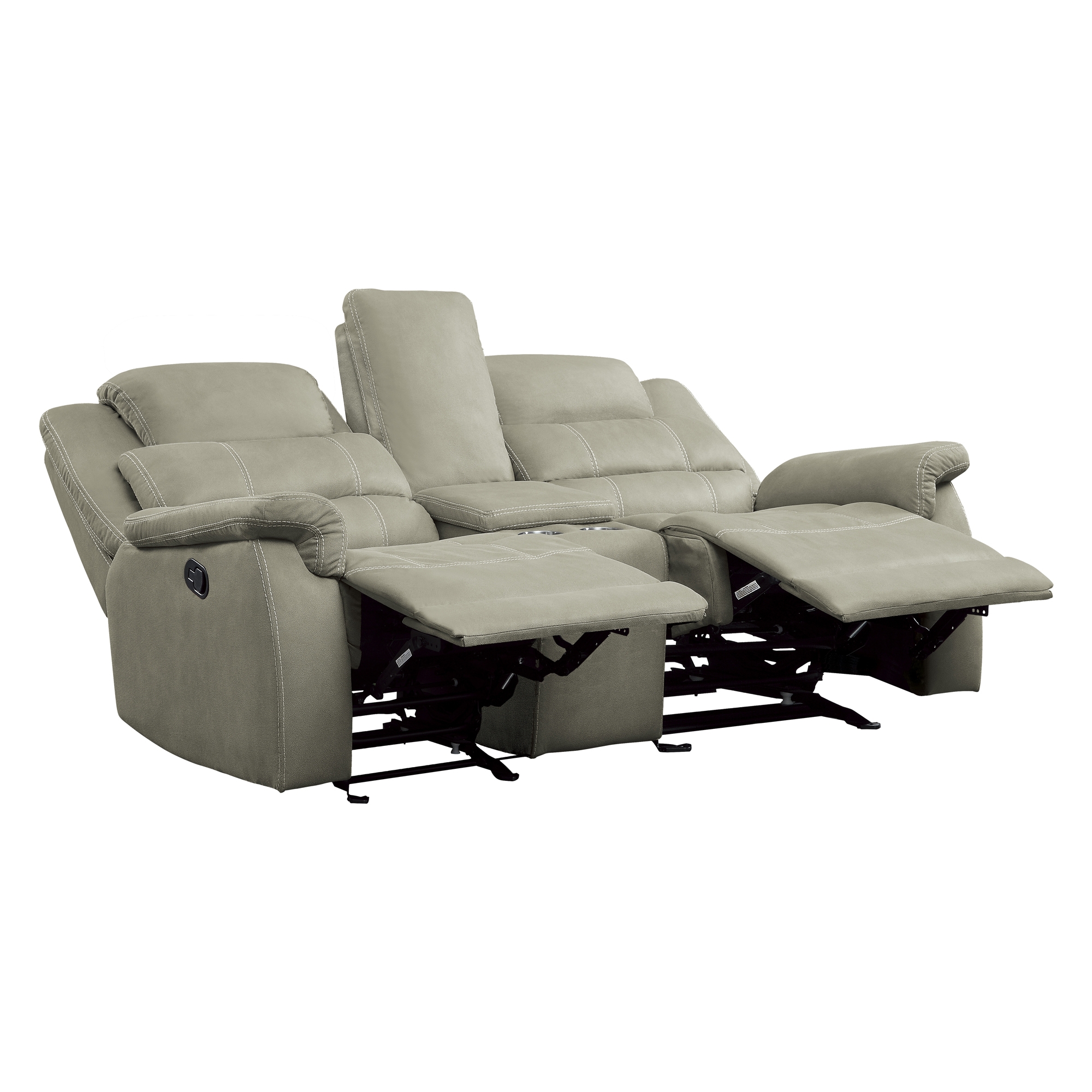 Shola Fabric Double Glider Reclining Loveseat