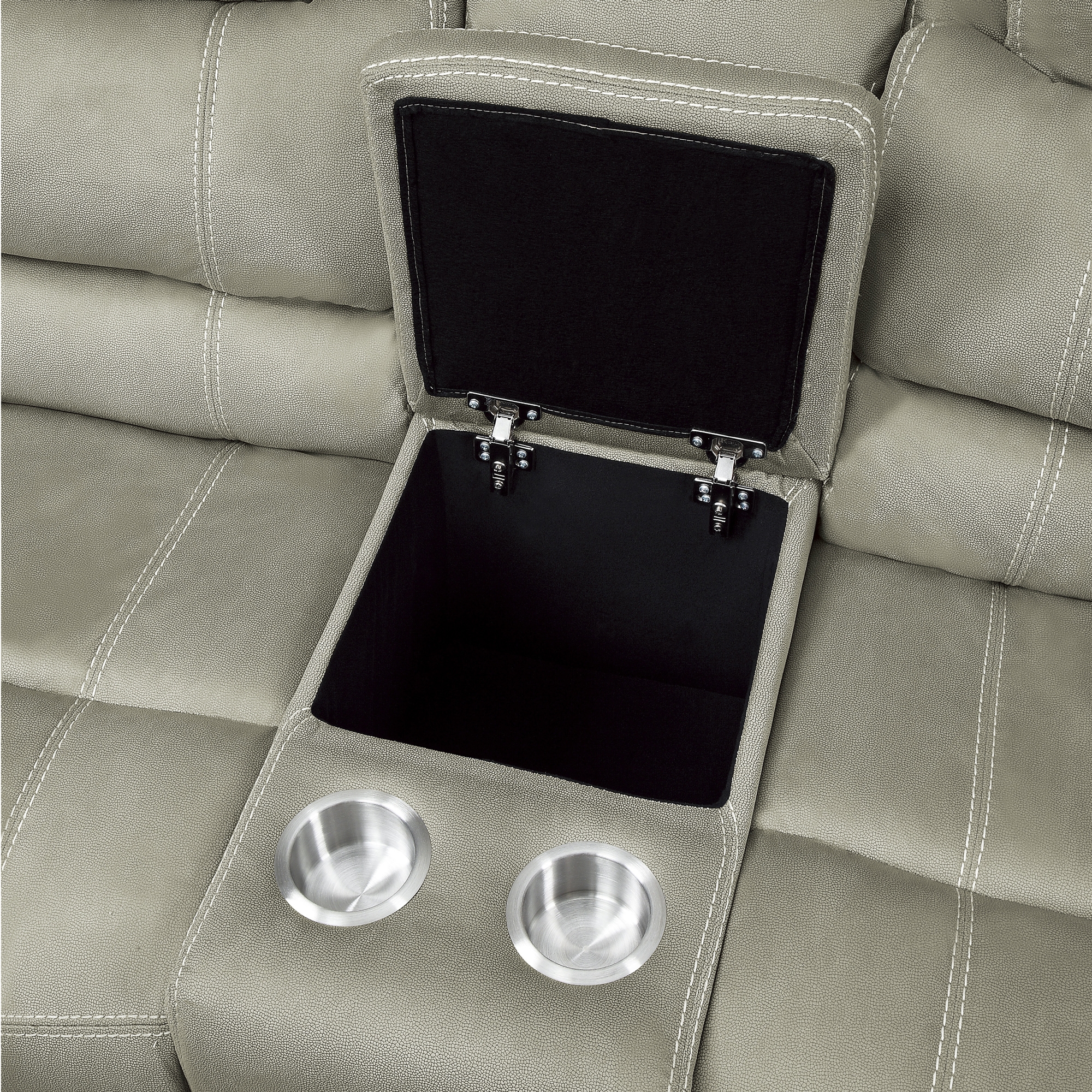 Shola Microfiber Fabric Power Double Reclining Loveseat