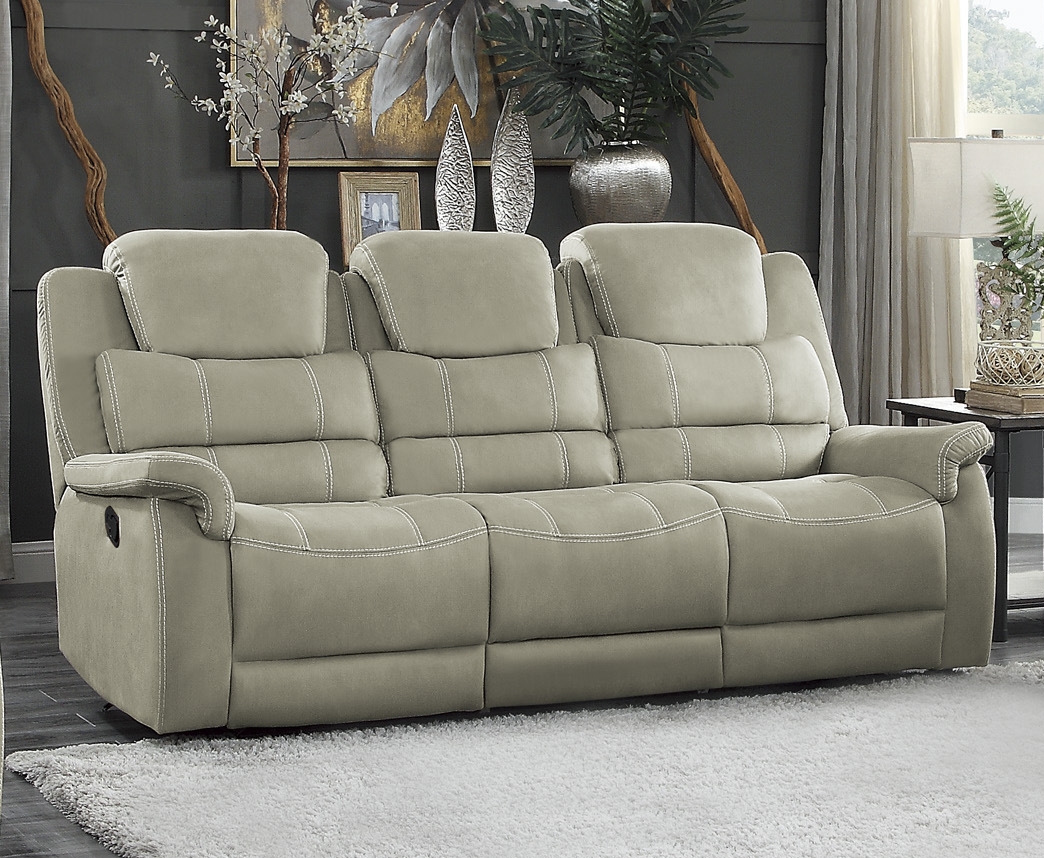 Shola Microfiber Fabric Reclining Sofa